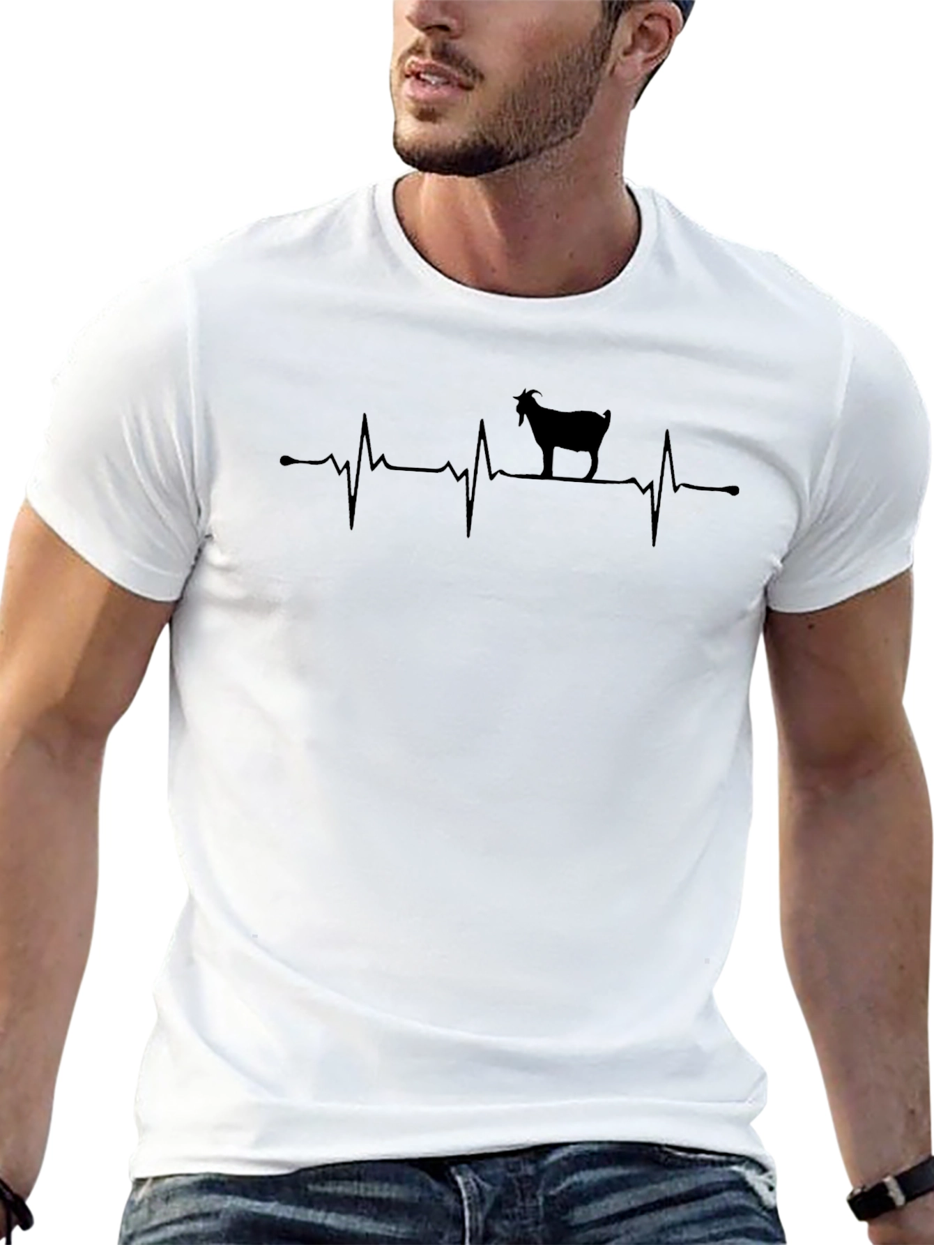 Goat Heartbeat T-Shirt - Unique Animal Lover Tee