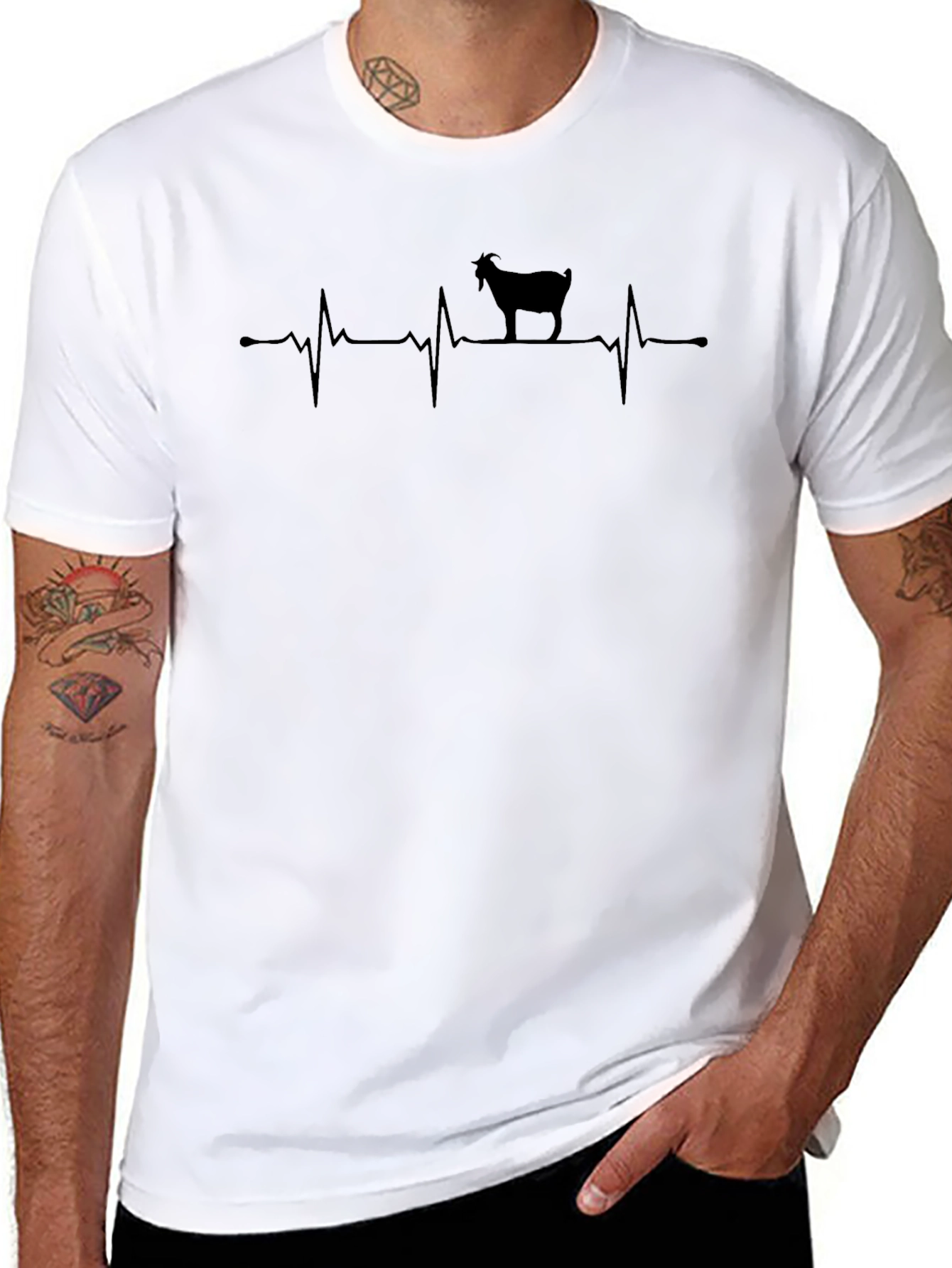 Goat Heartbeat T-Shirt - Unique Animal Lover Tee