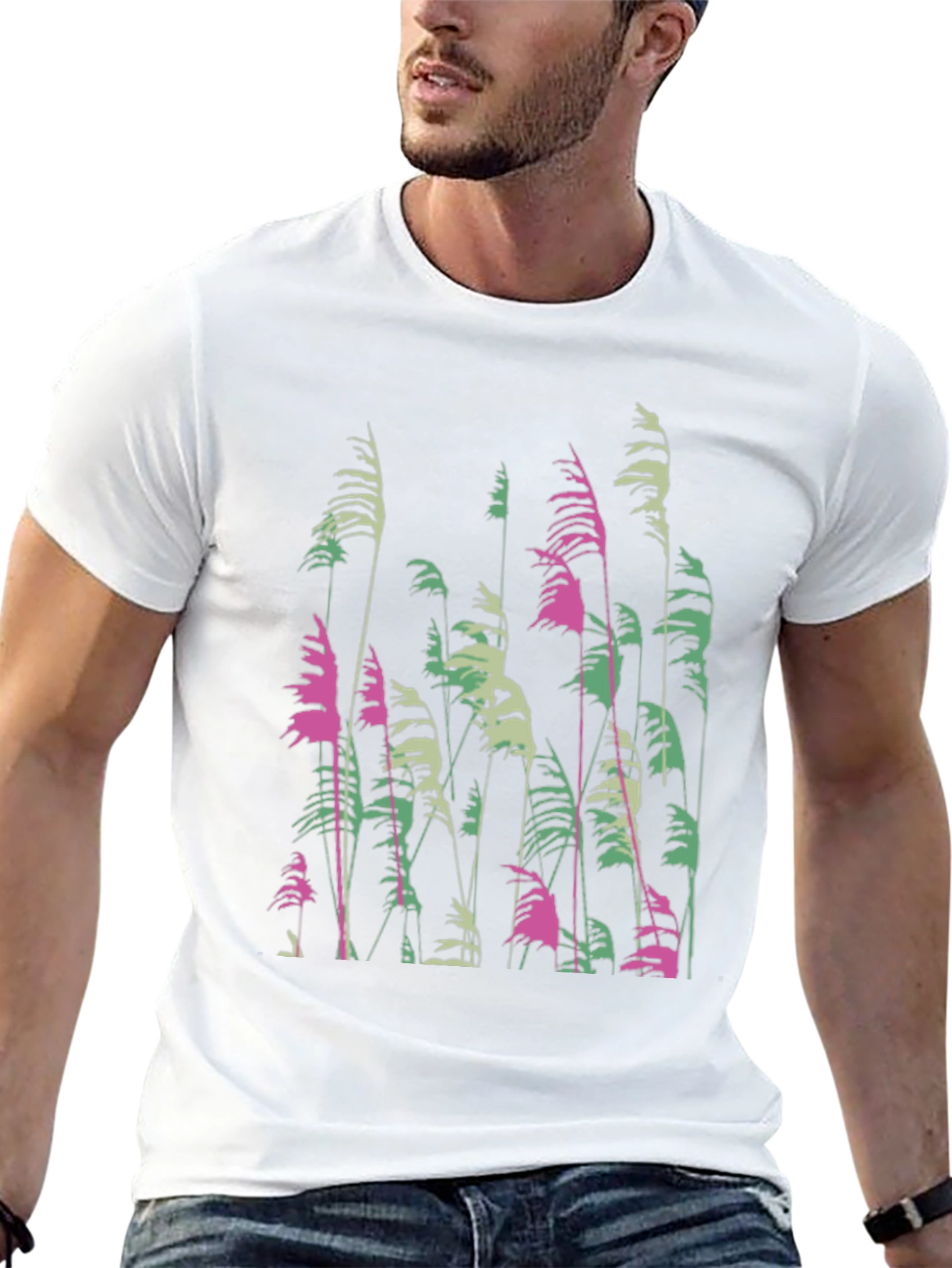 Nature Inspired Graphic Tee - Soft Black Cotton