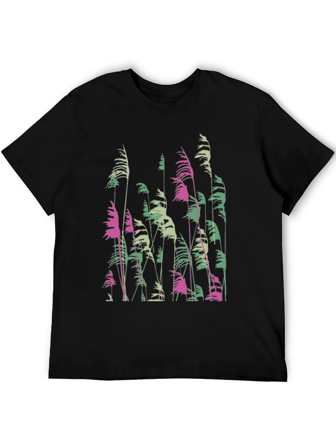 Nature Inspired Graphic Tee - Soft Black Cotton