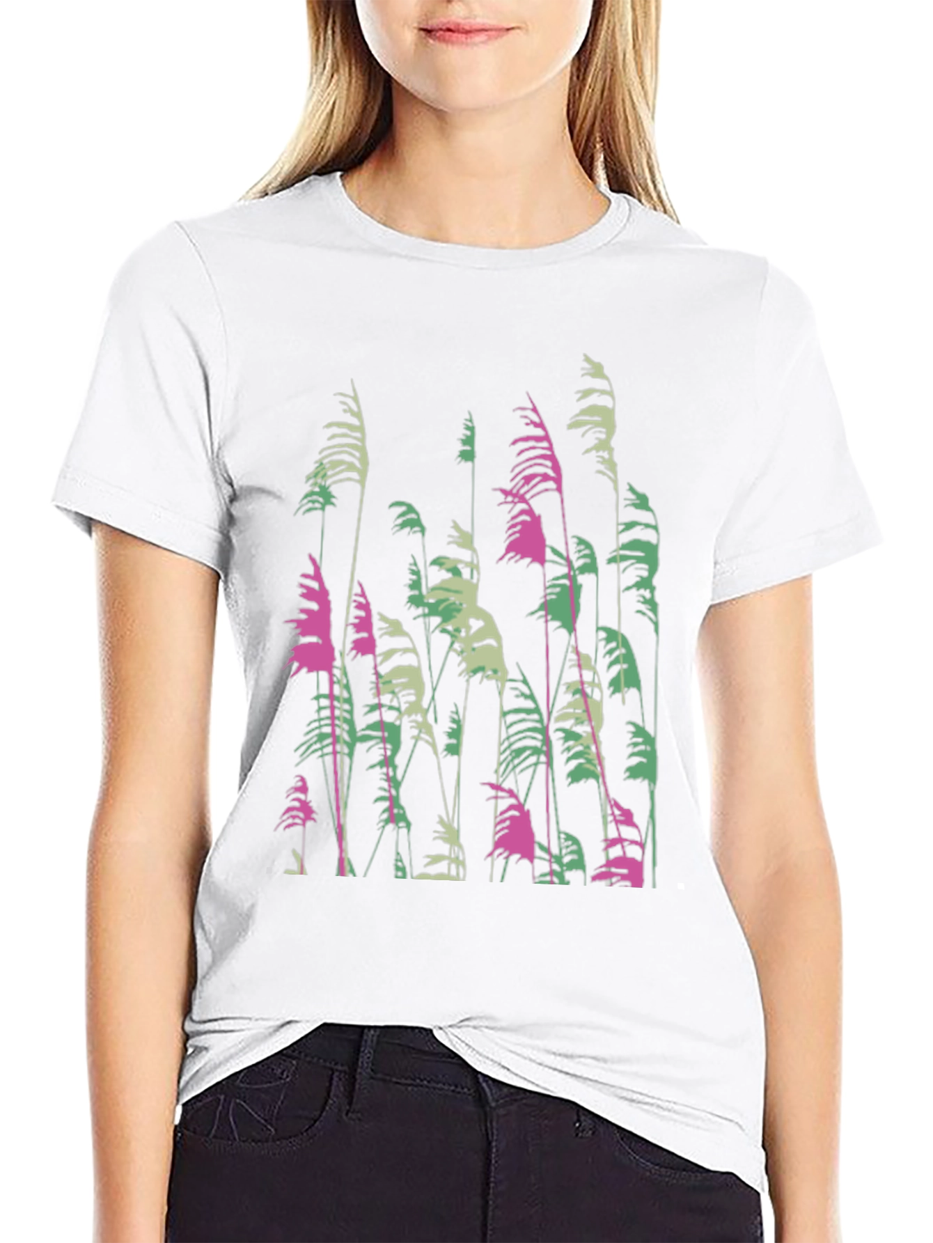 Nature Inspired Graphic Tee - Soft Black Cotton
