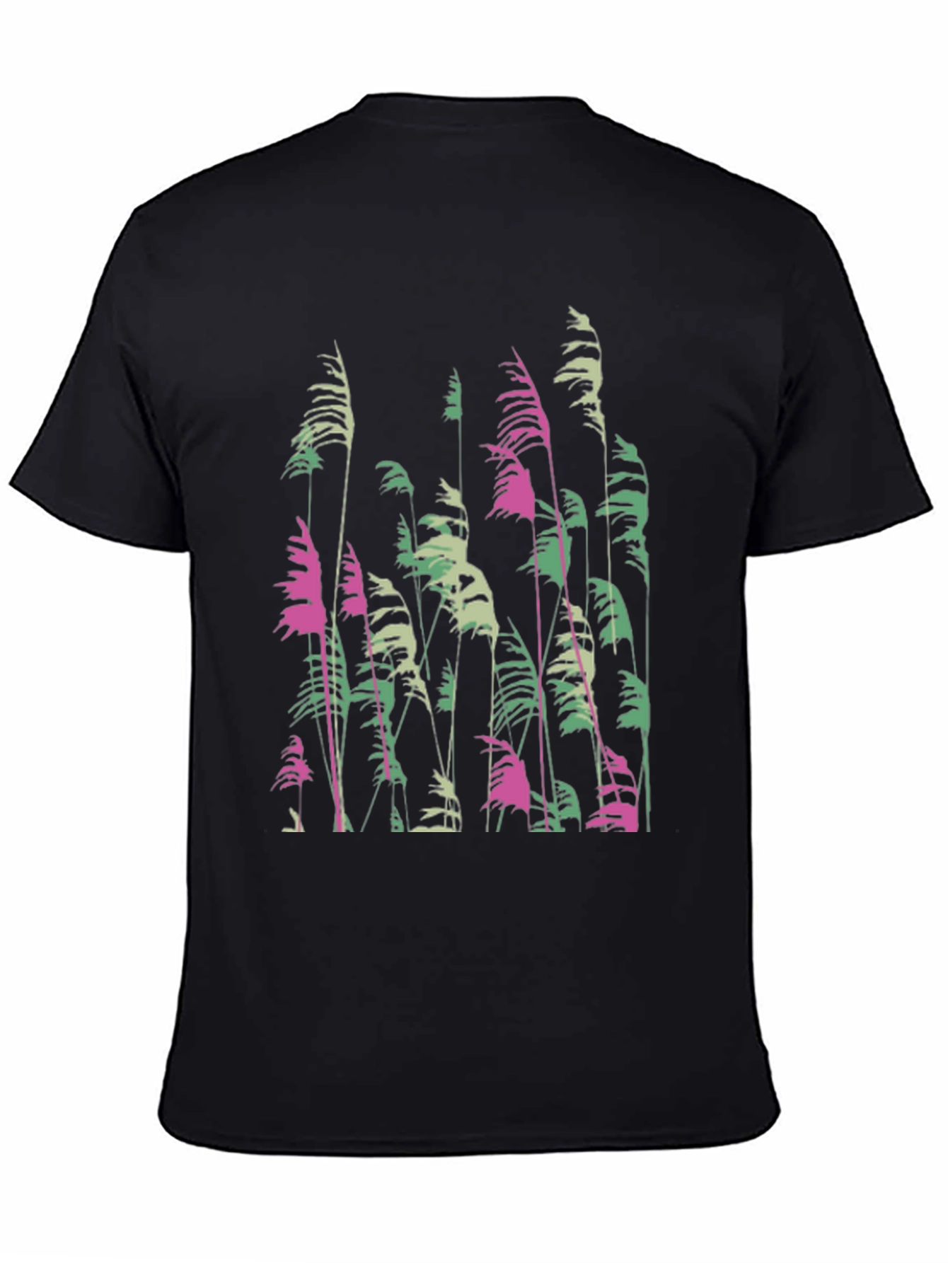Nature Inspired Graphic Tee - Soft Black Cotton