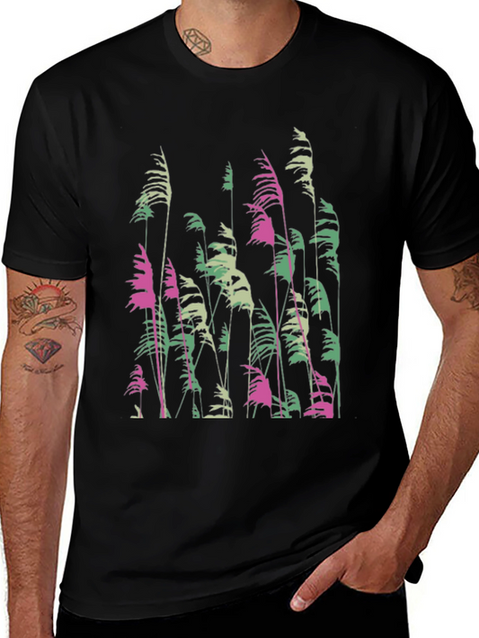 Nature Inspired Graphic Tee - Soft Black Cotton