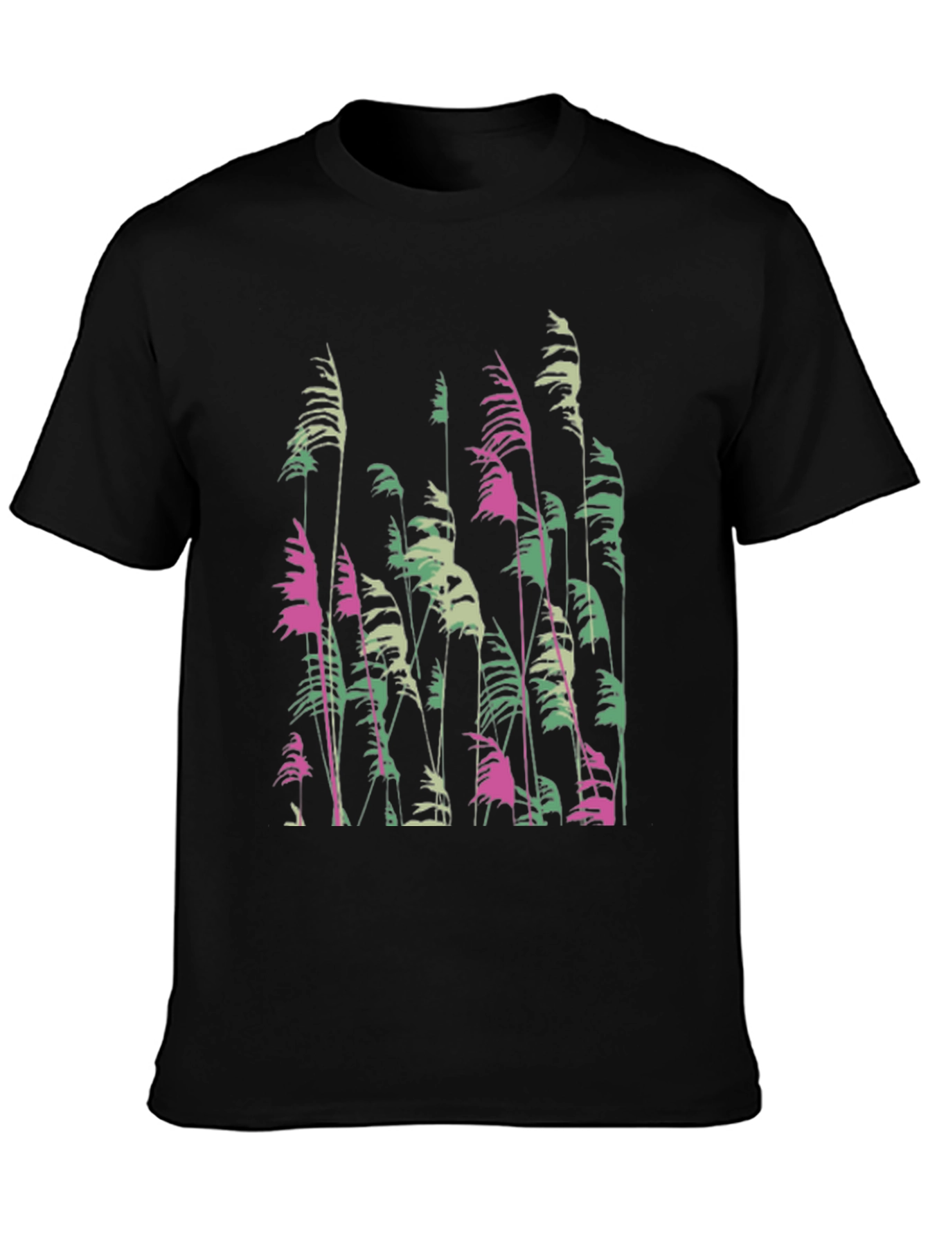 Nature Inspired Graphic Tee - Soft Black Cotton