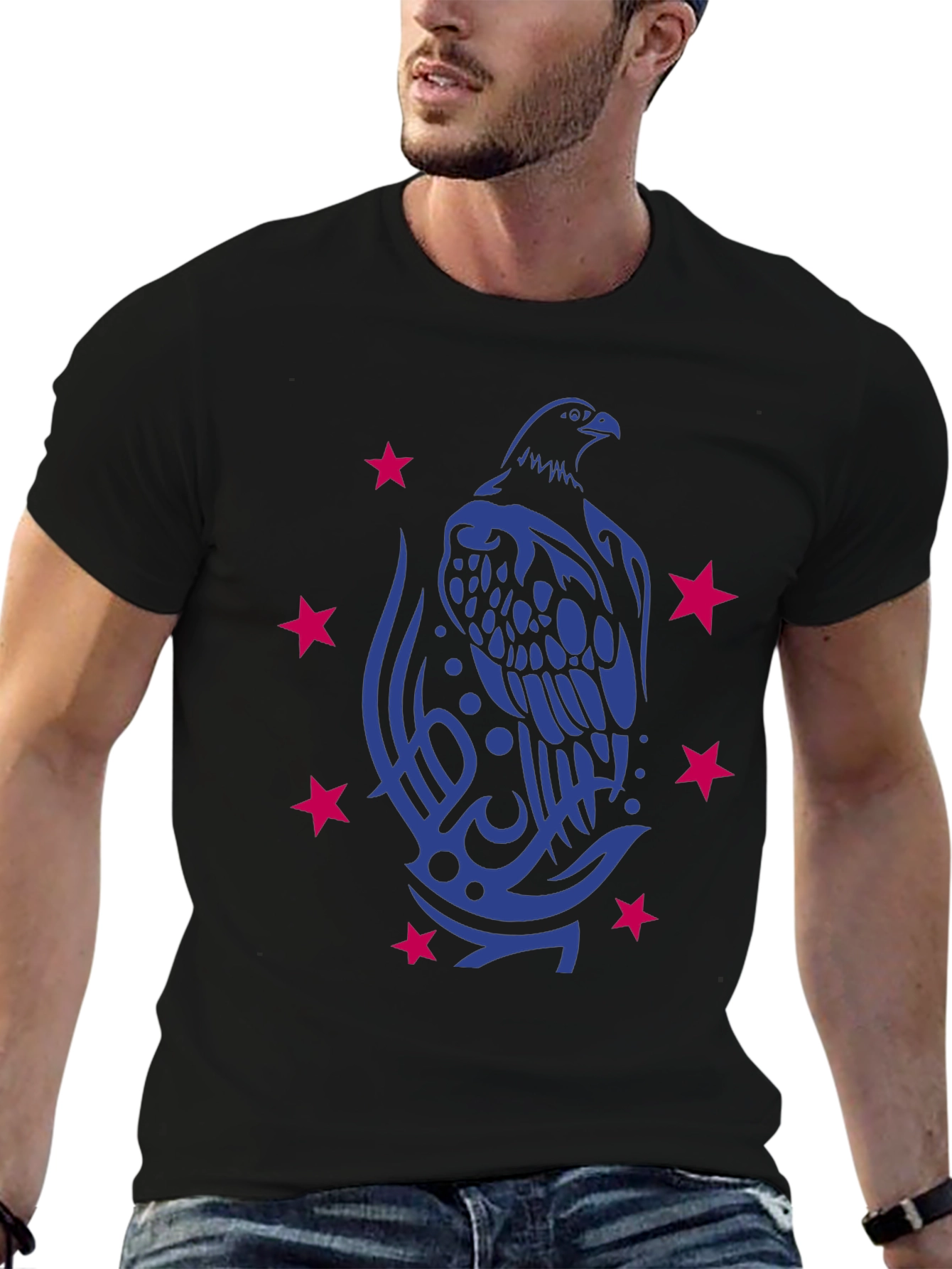 Eagle Star Graphic Tee - Mens Black T-Shirt