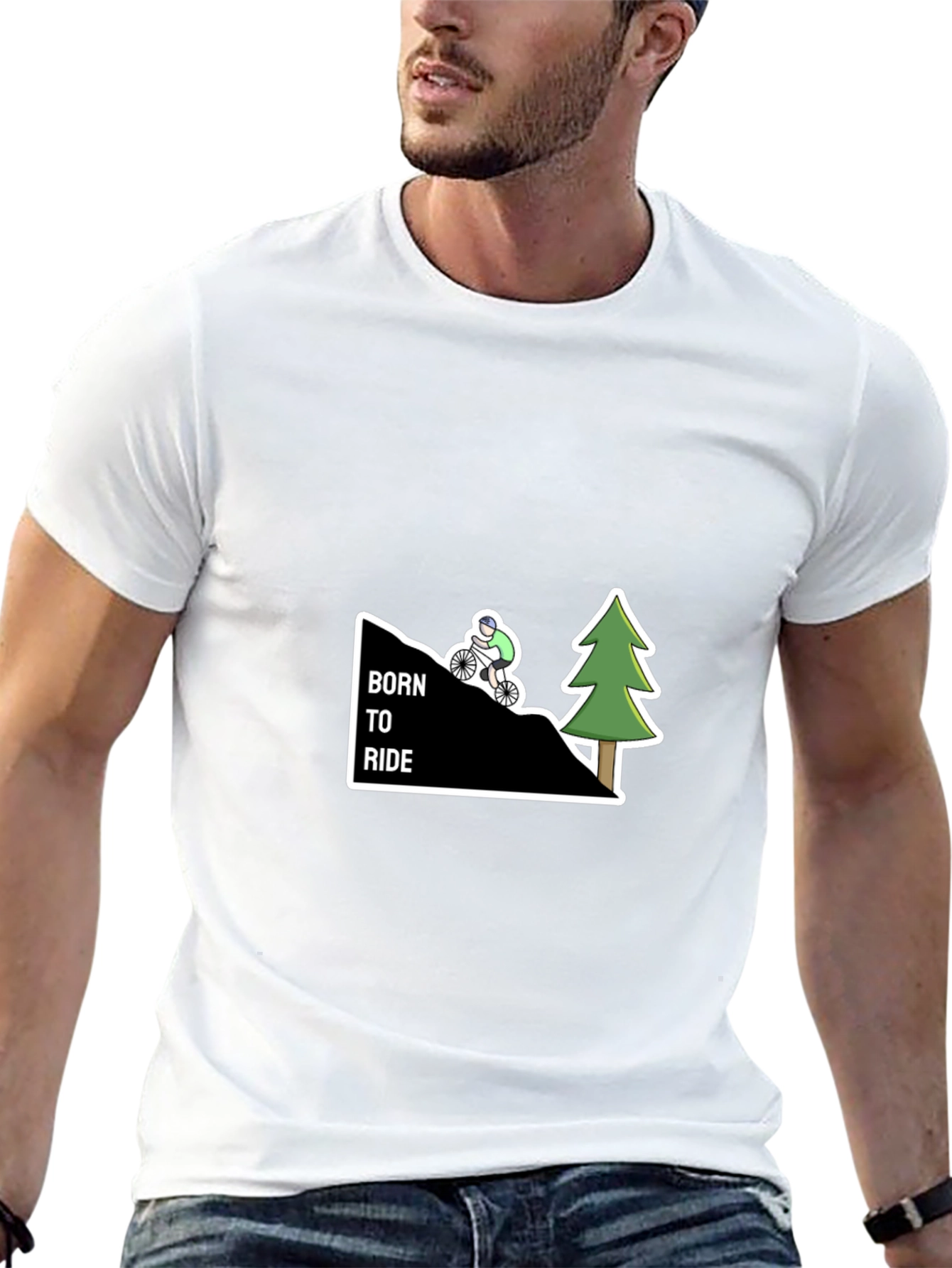 Born to Ride Mountain Biker T-Shirt