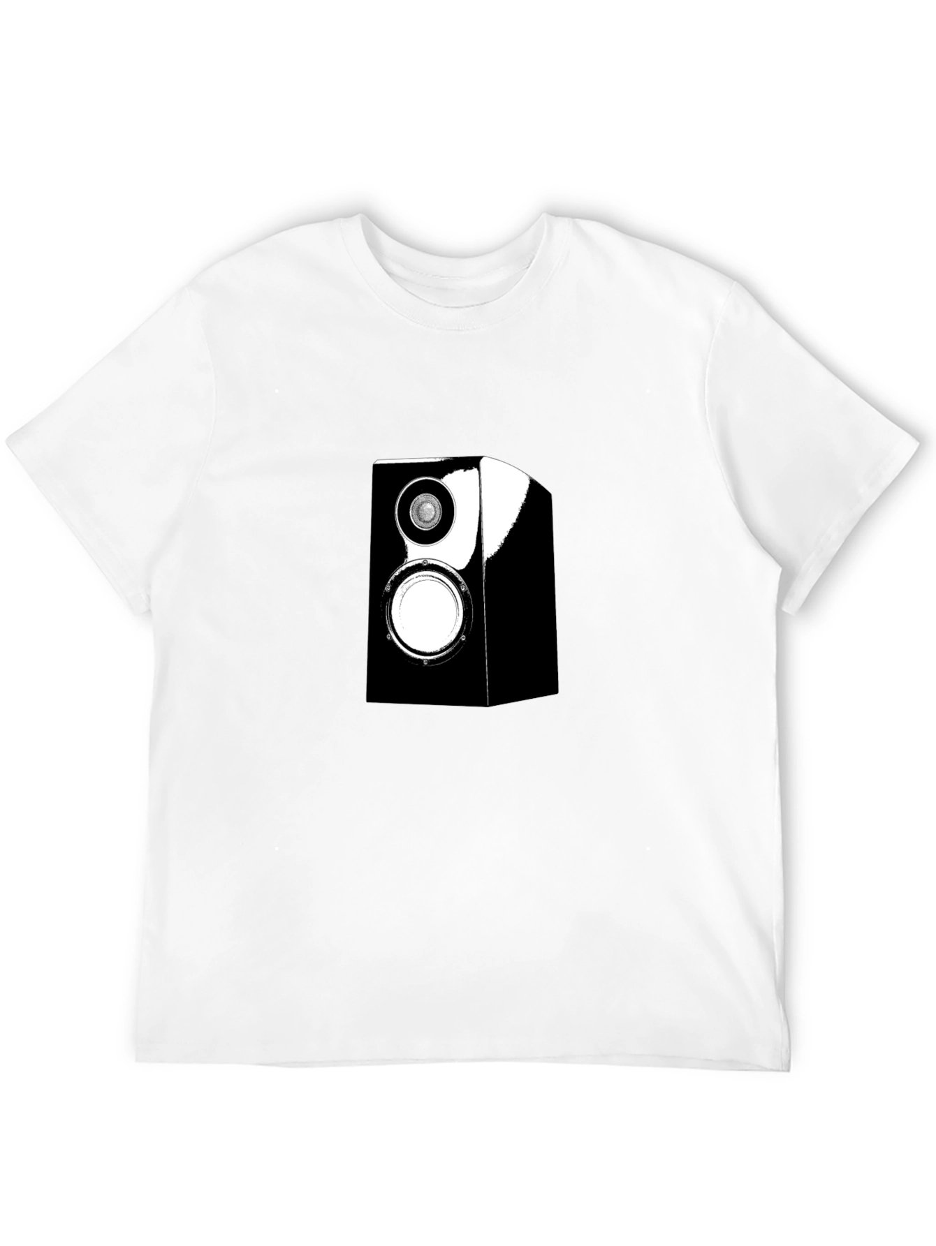 Speaker Graphic Tee - Black Cotton Casual Wear