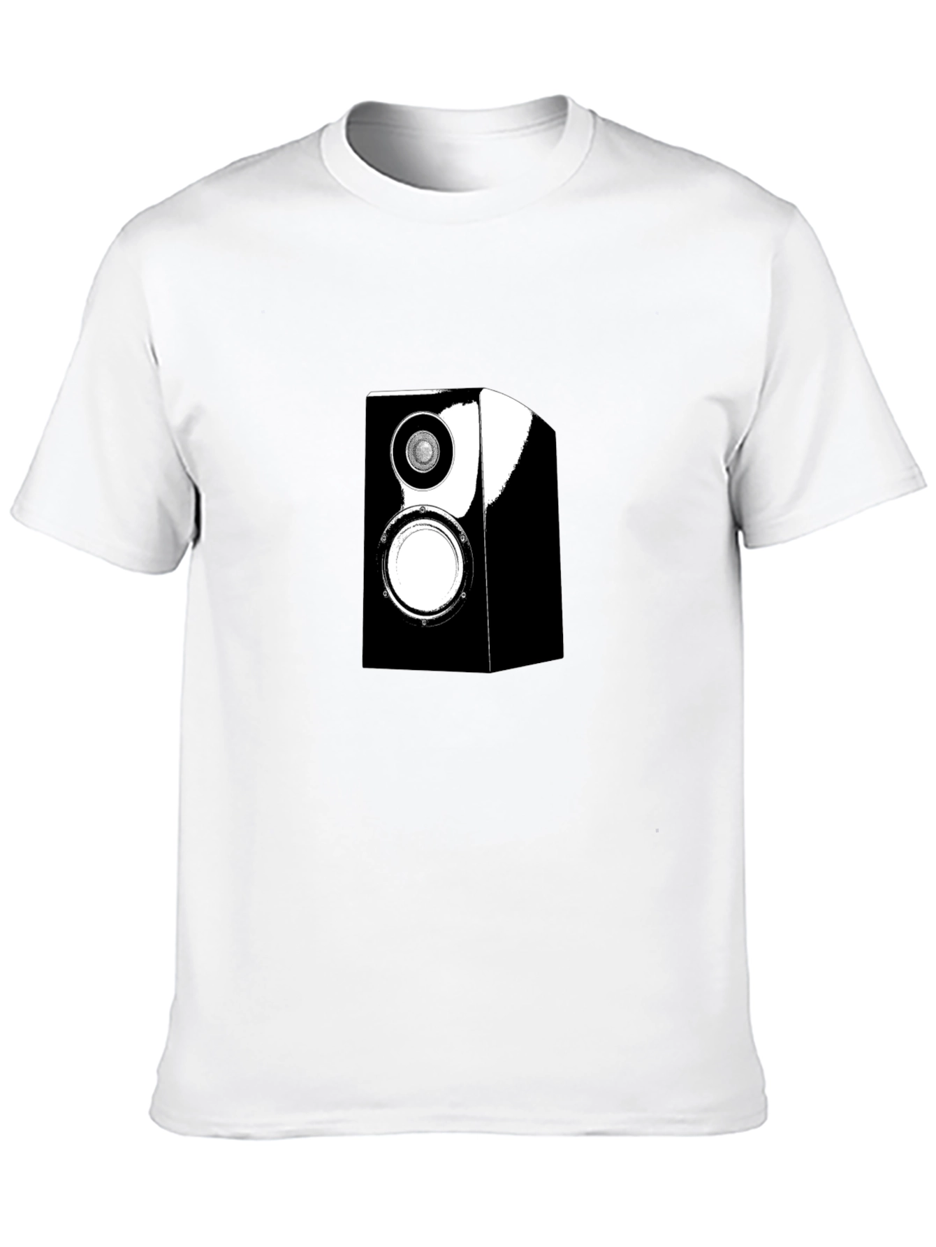 Speaker Graphic Tee - Black Cotton Casual Wear