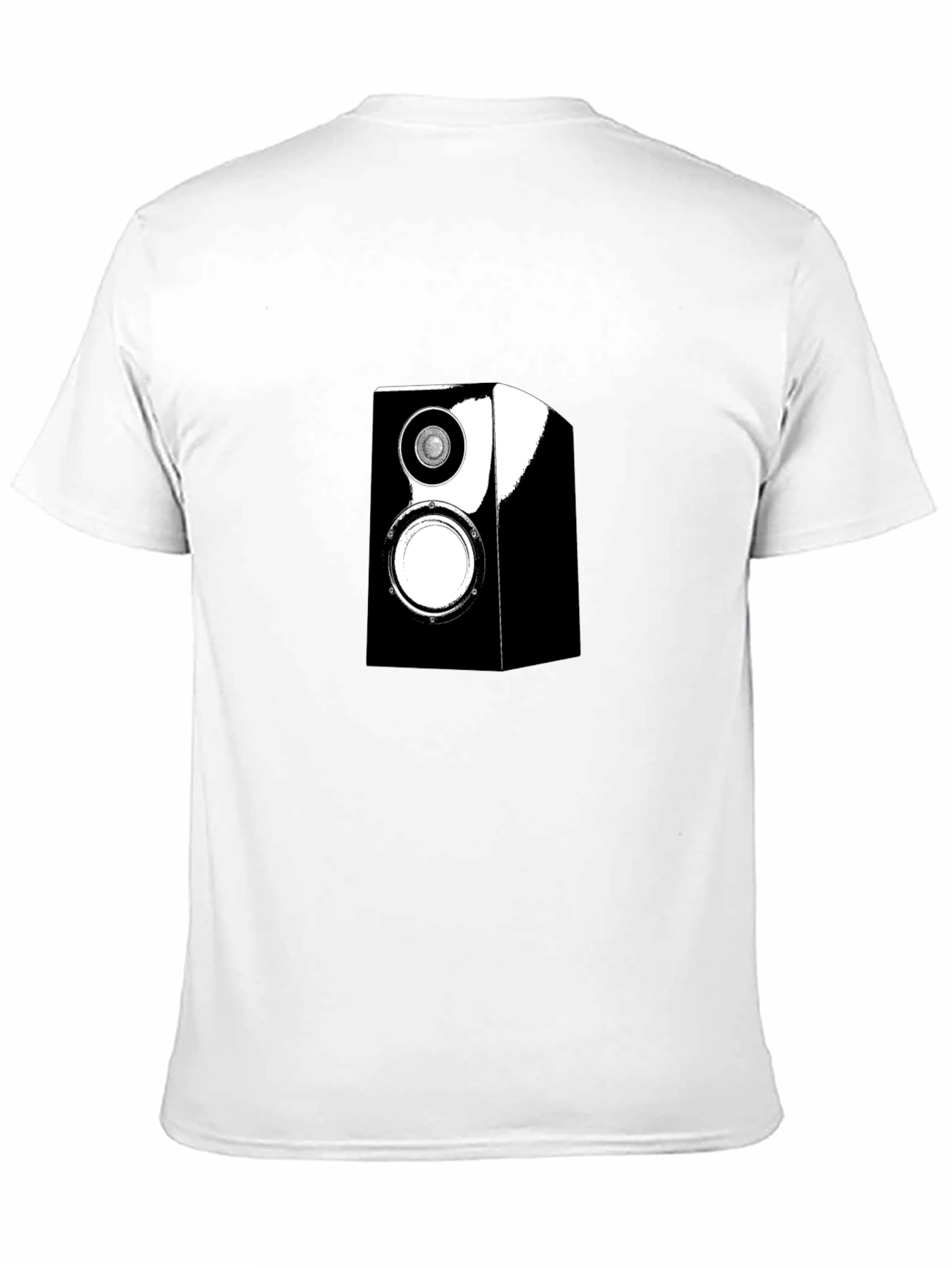 Speaker Graphic Tee - Black Cotton Casual Wear