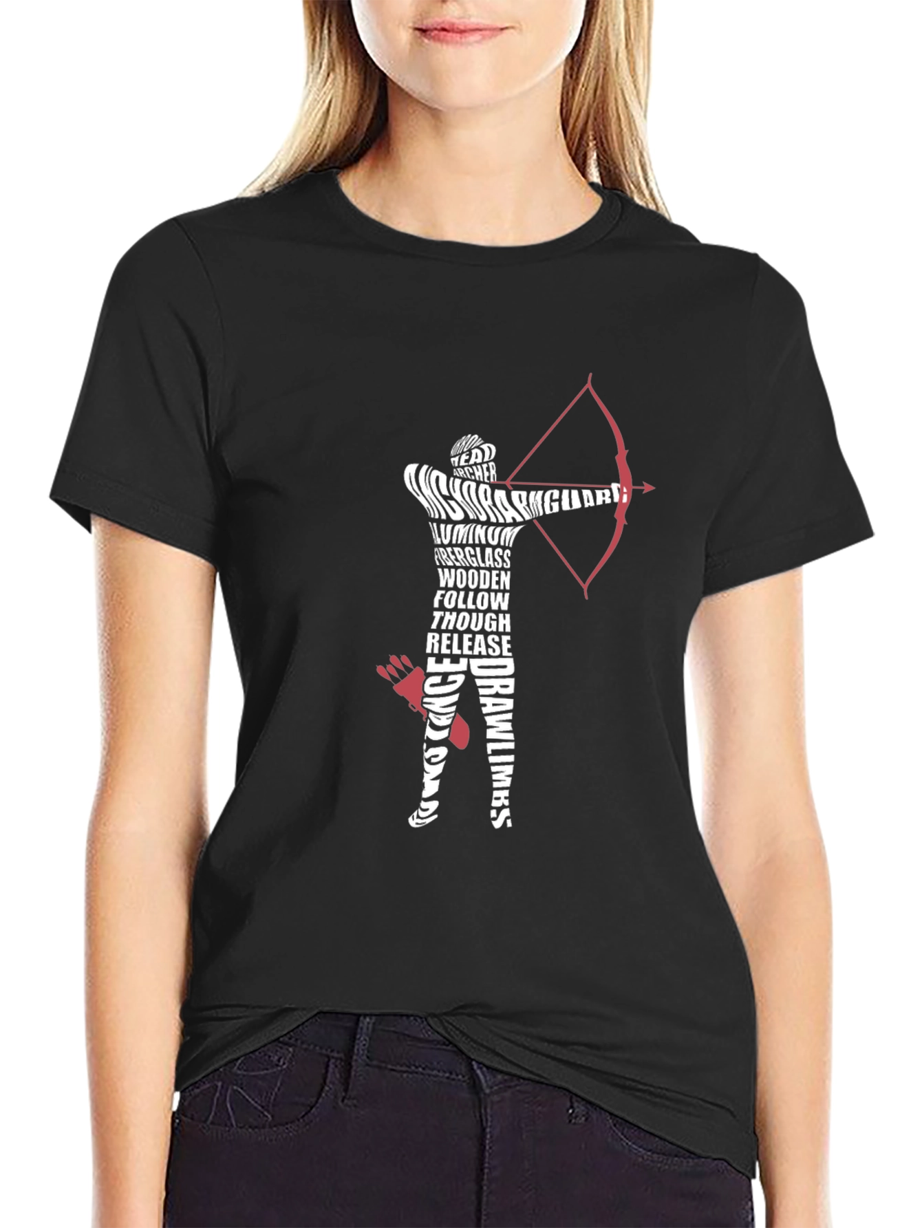 Archery Word Art Graphic Tee