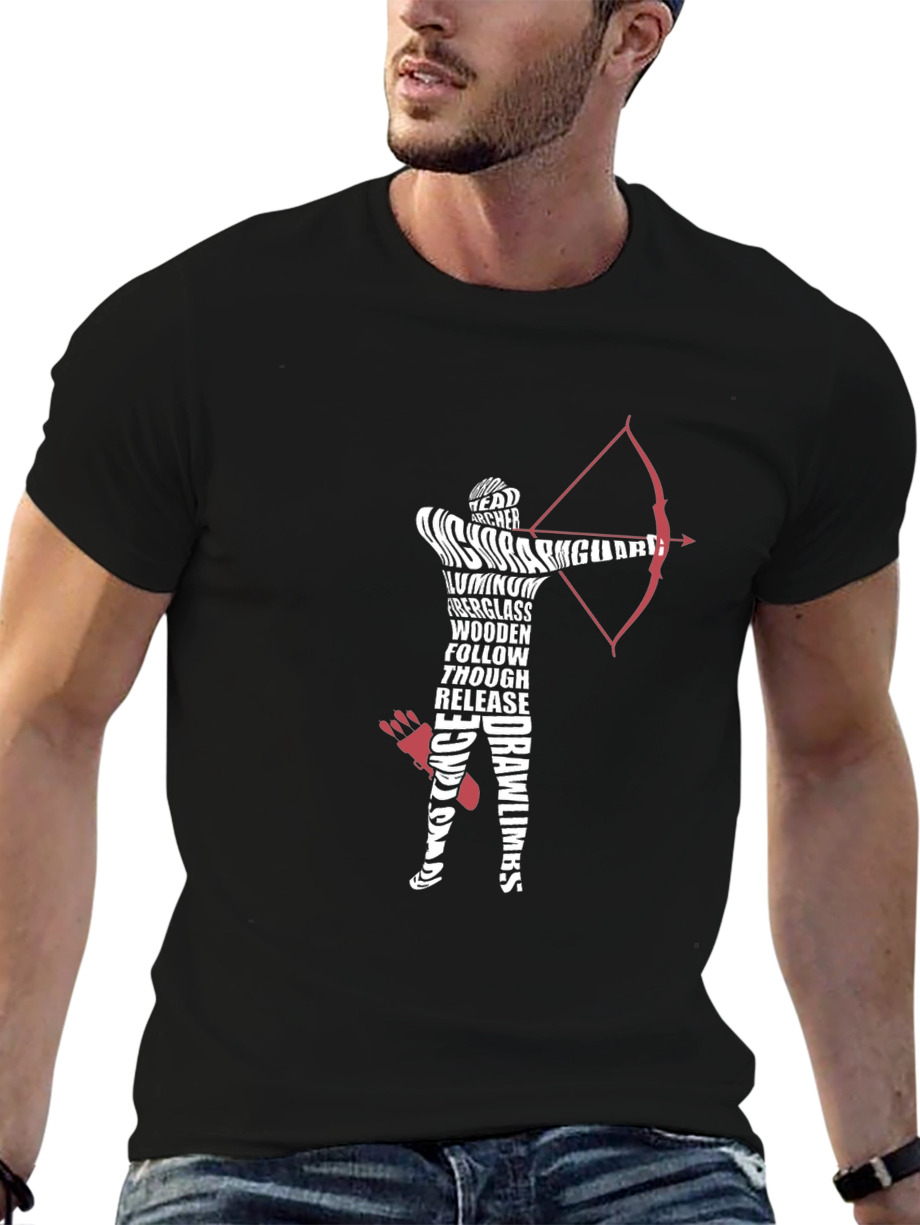 Archery Word Art Graphic Tee
