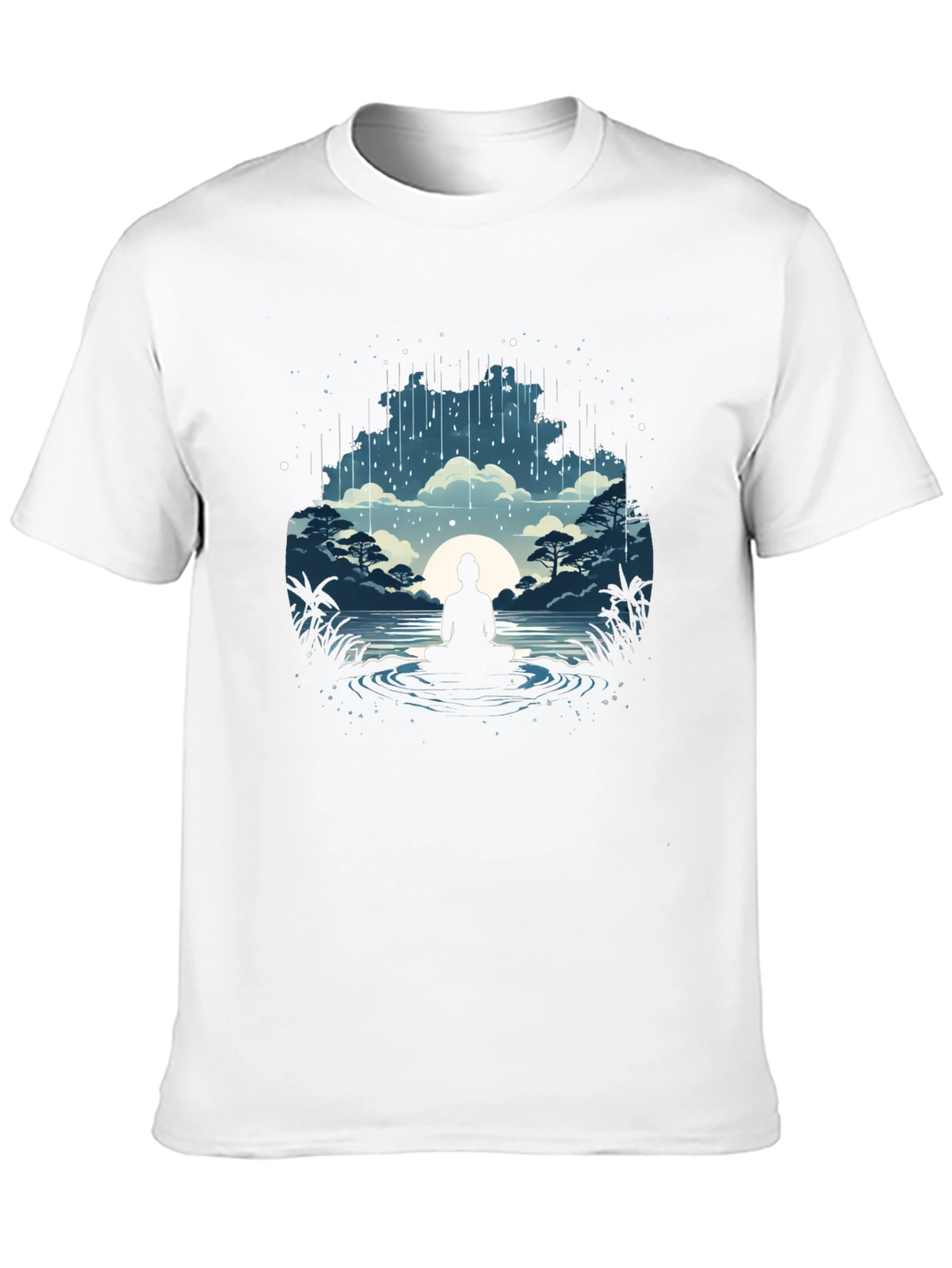 Meditative Silhouette Graphic T-Shirt