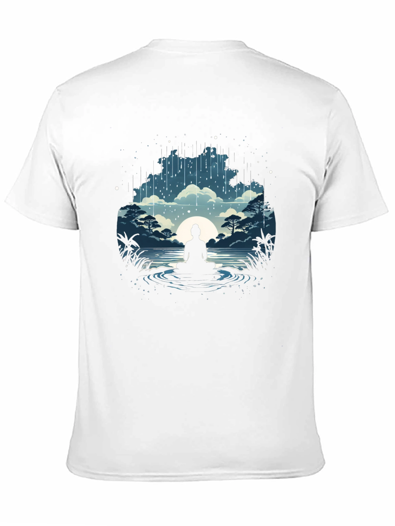 Meditative Silhouette Graphic T-Shirt