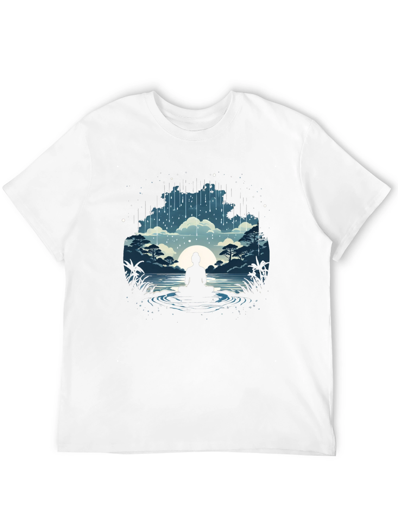 Meditative Silhouette Graphic T-Shirt