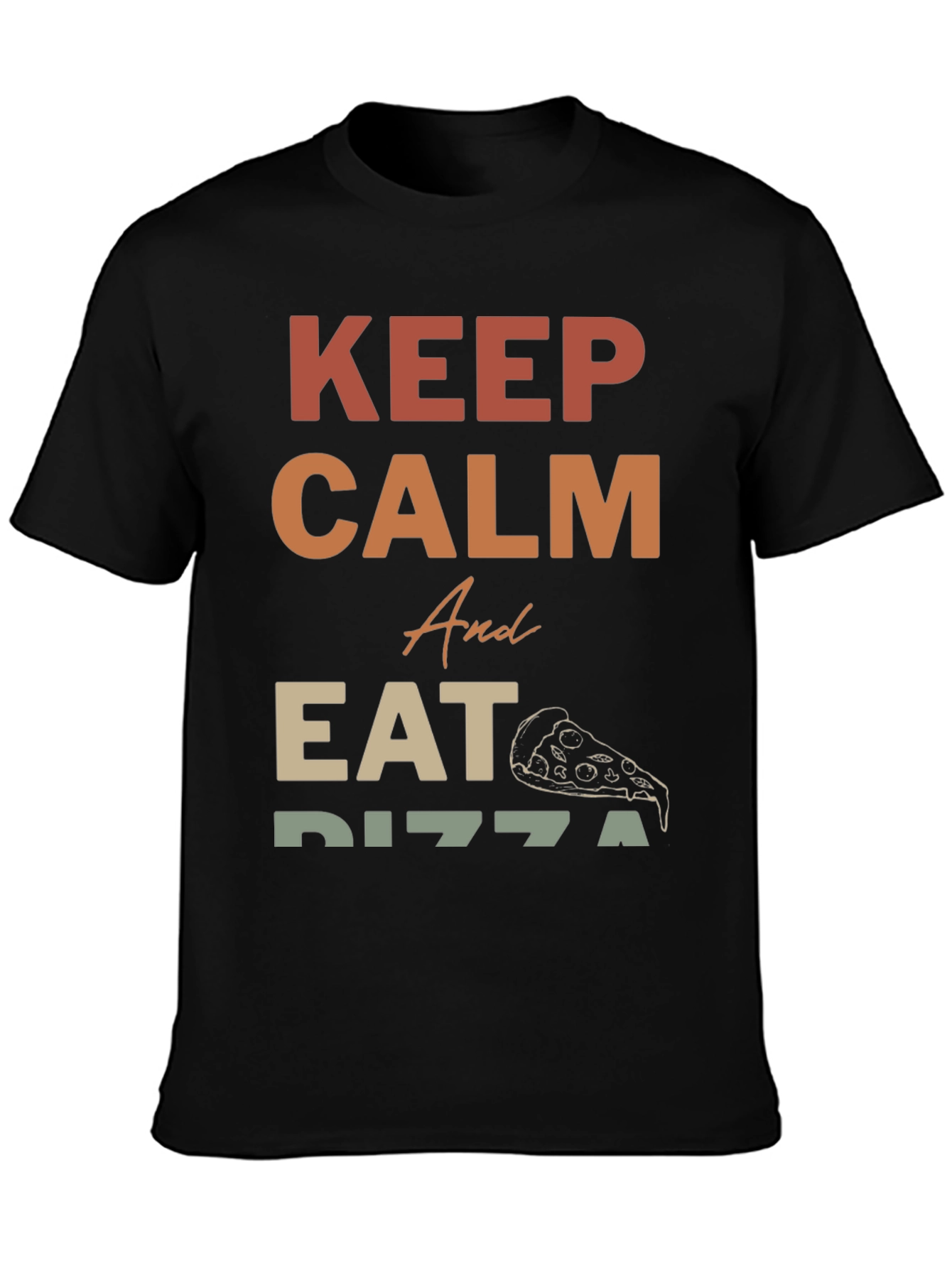 Keep Calm & Eat Pizza Graphic Tee
