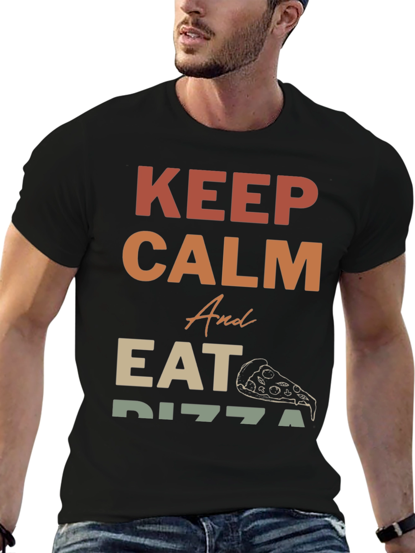 Keep Calm & Eat Pizza Graphic Tee