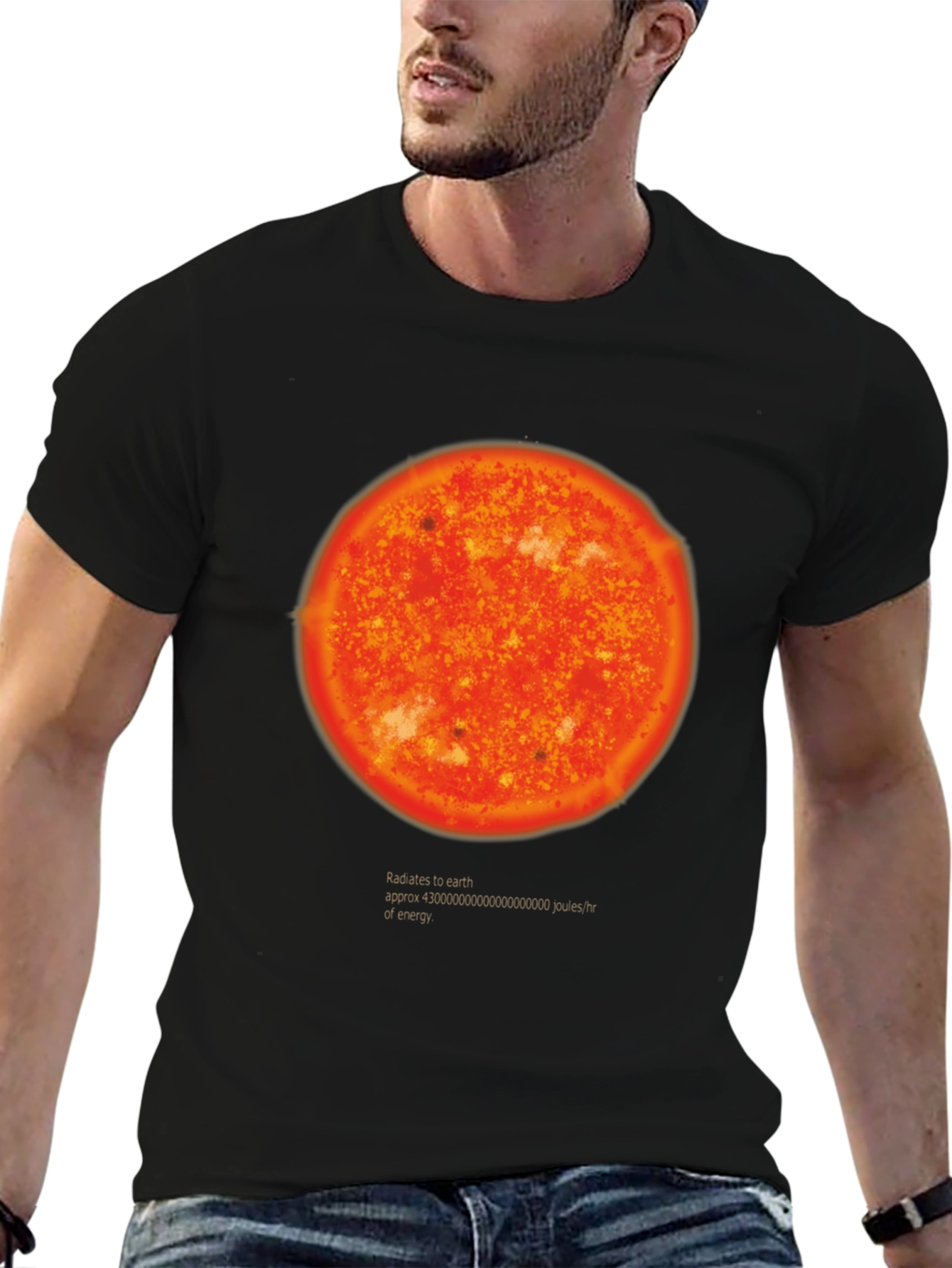 Radiates Energy T-Shirt - Black Graphic Tee