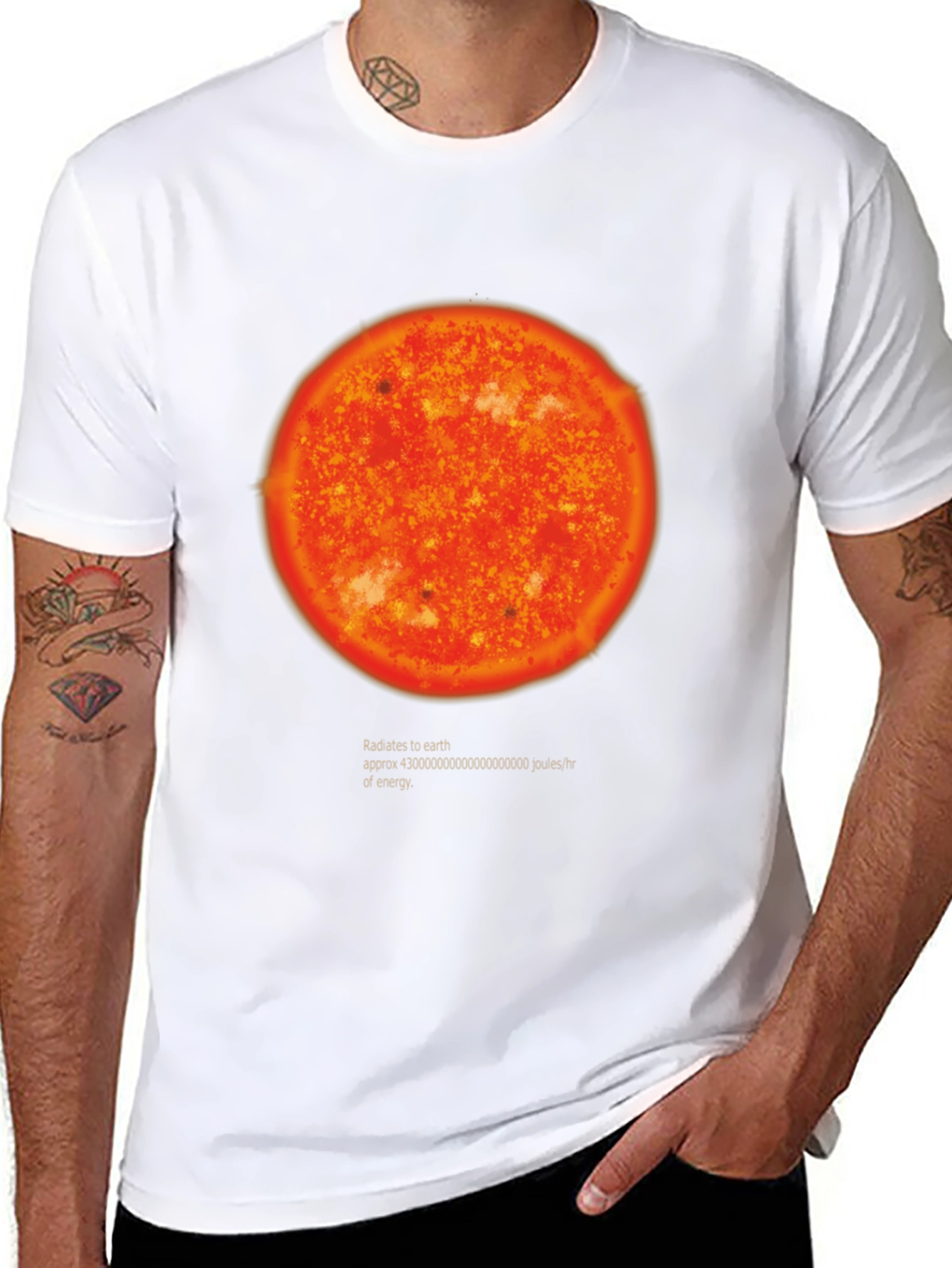 Radiates Energy T-Shirt - Black Graphic Tee
