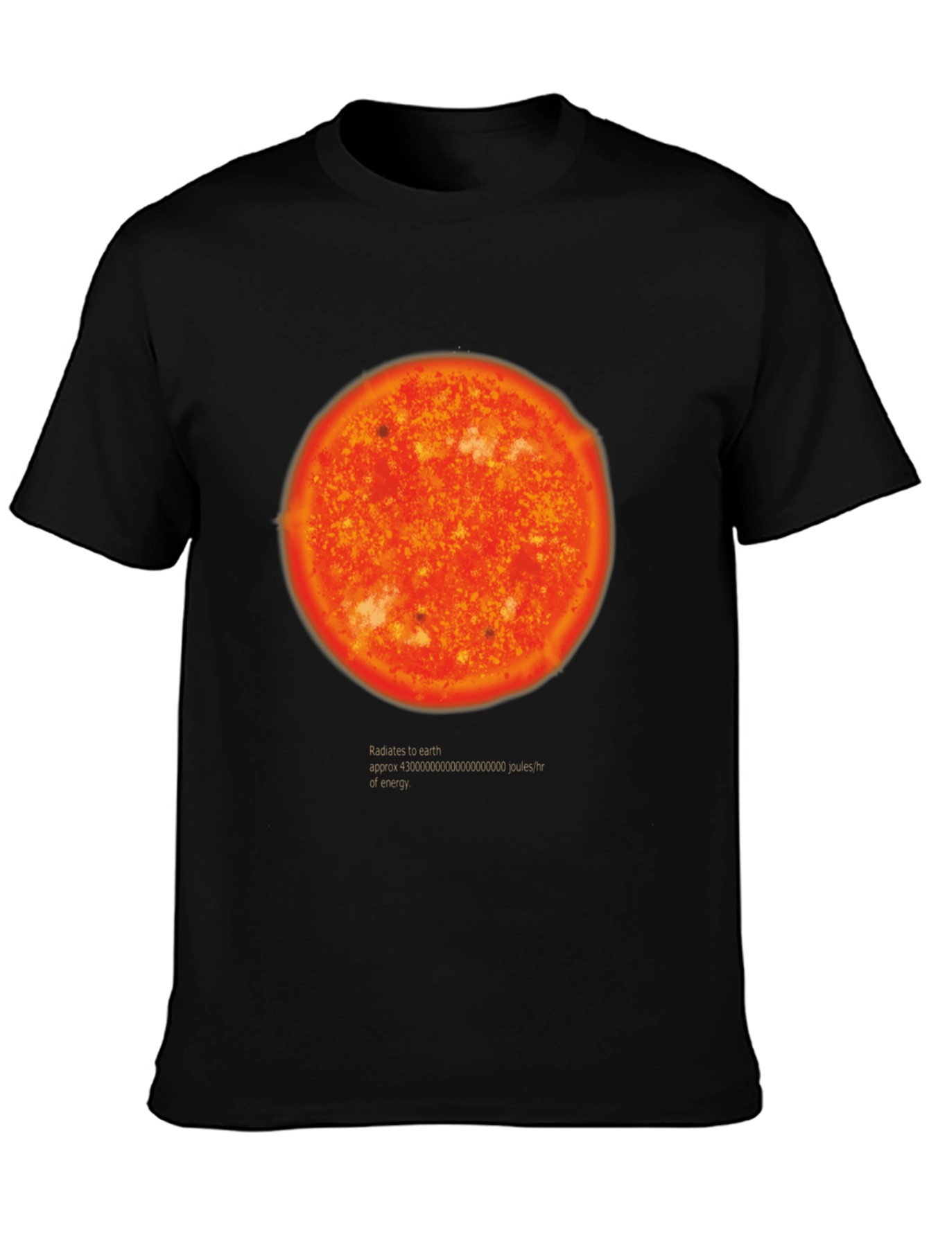 Radiates Energy T-Shirt - Black Graphic Tee