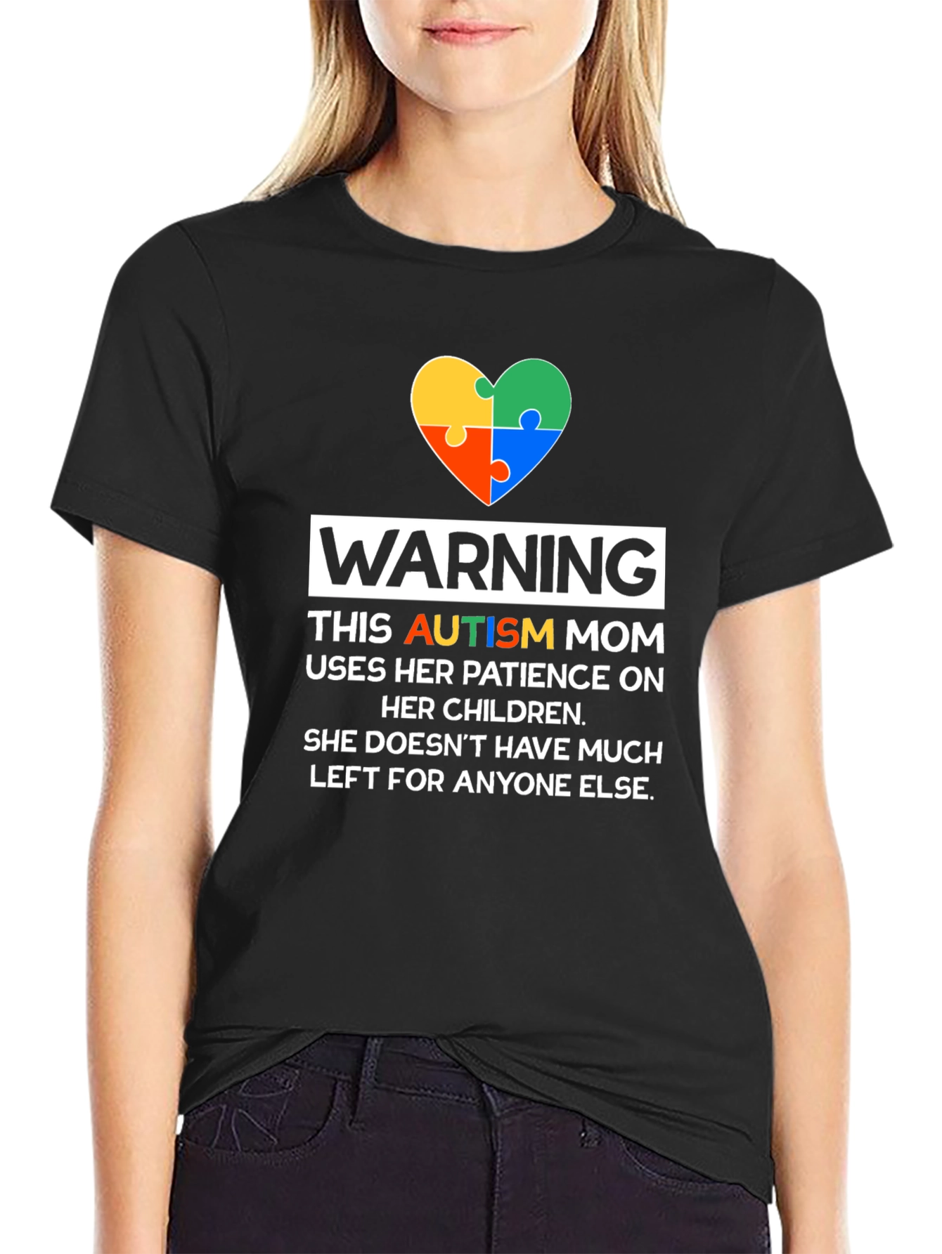 Autism Mom T-Shirt - Patience On Children