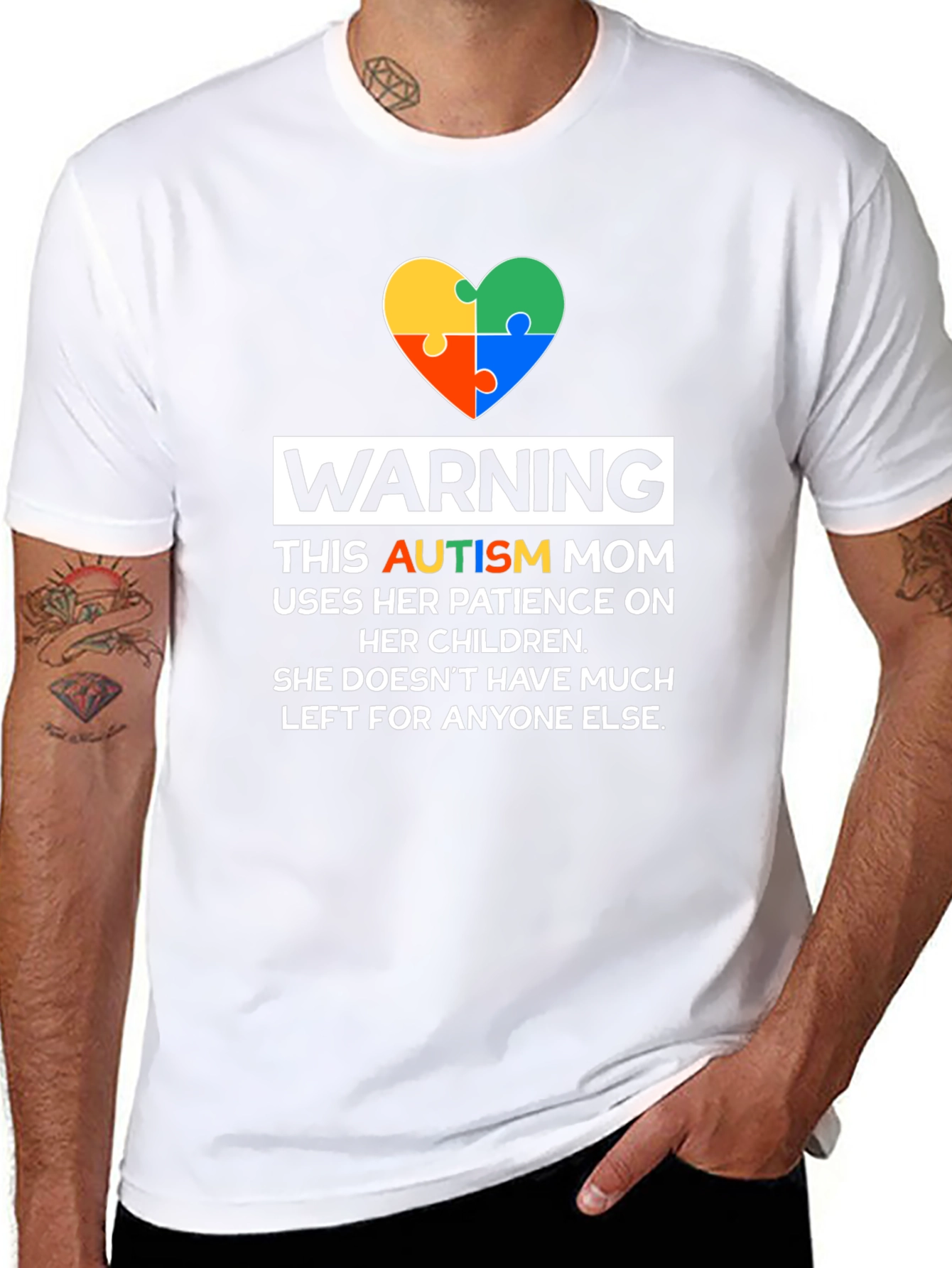 Autism Mom T-Shirt - Patience On Children