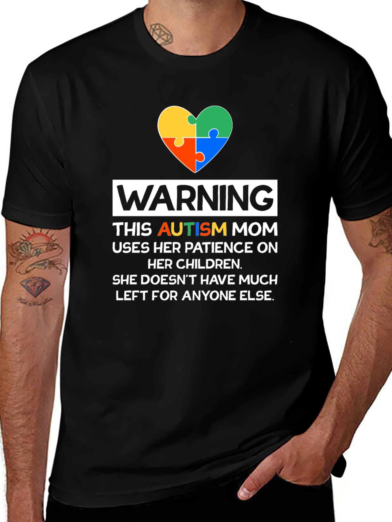 Autism Mom T-Shirt - Patience On Children