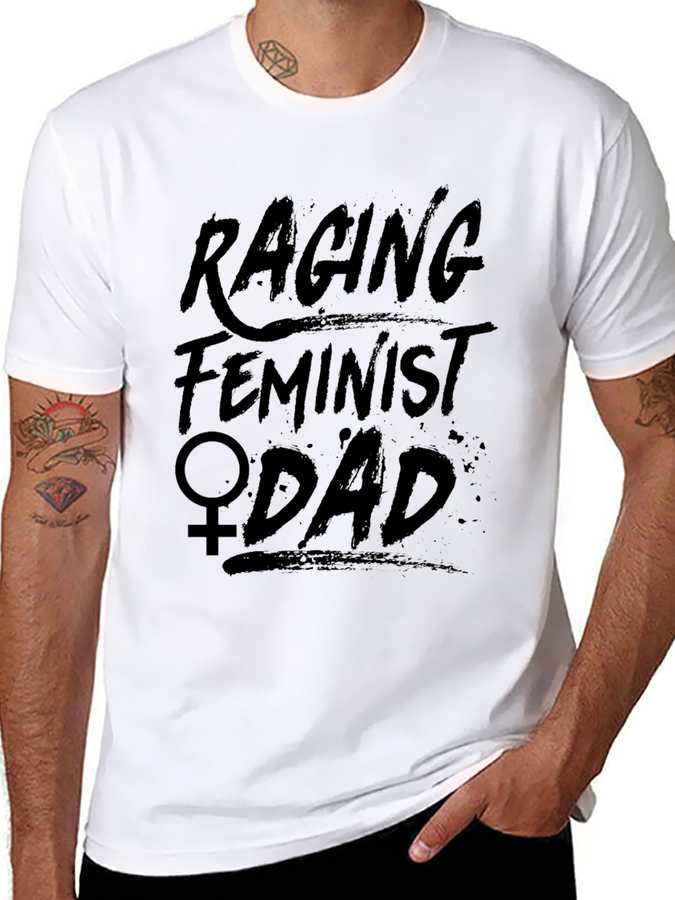 Raging Feminist Dad Graphic T-Shirt