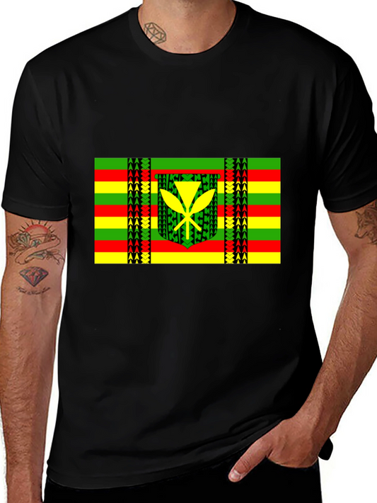 Hawaii Flag T-Shirt - Rasta Colors