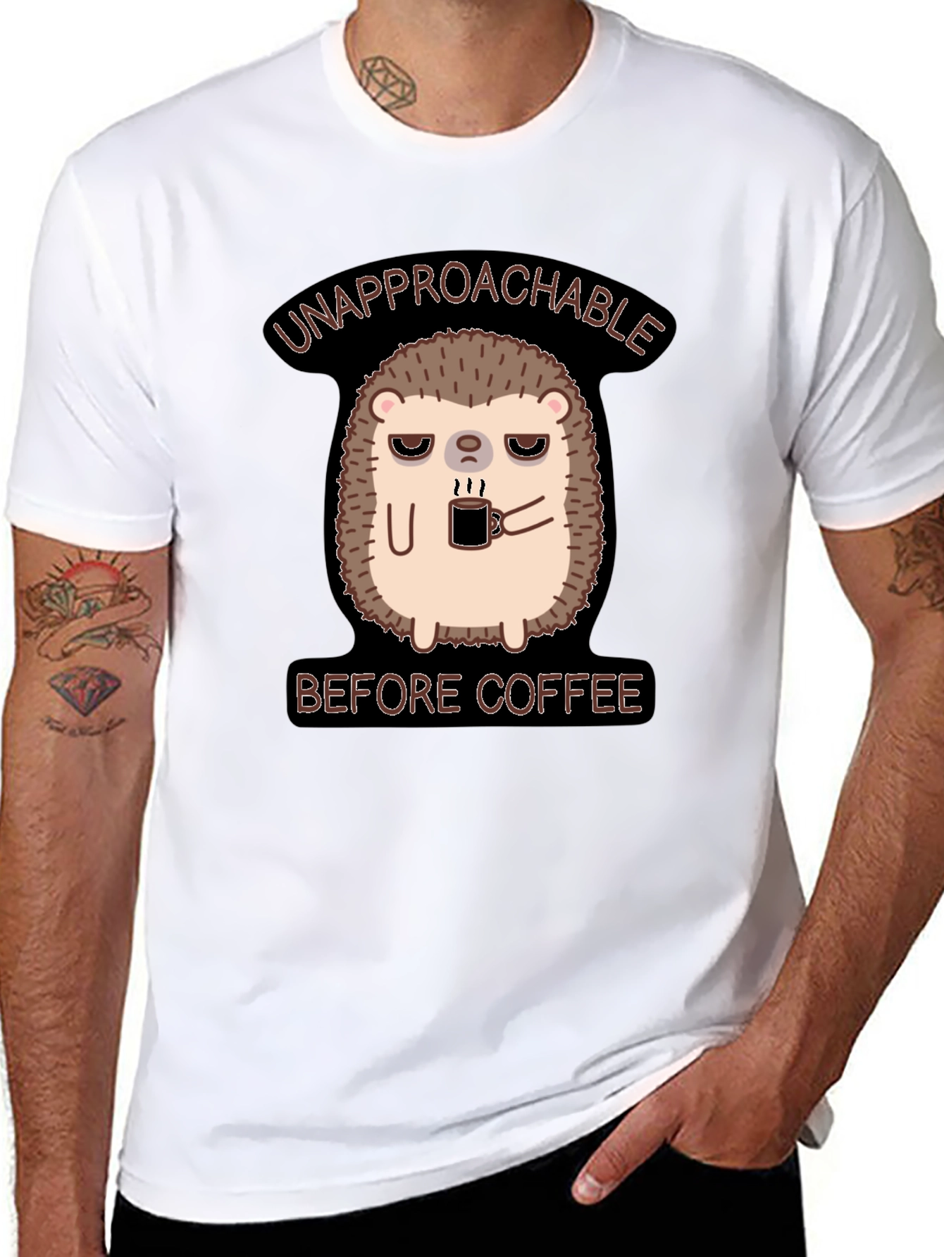 Unapproachable Before Coffee T-Shirt Hedgehog