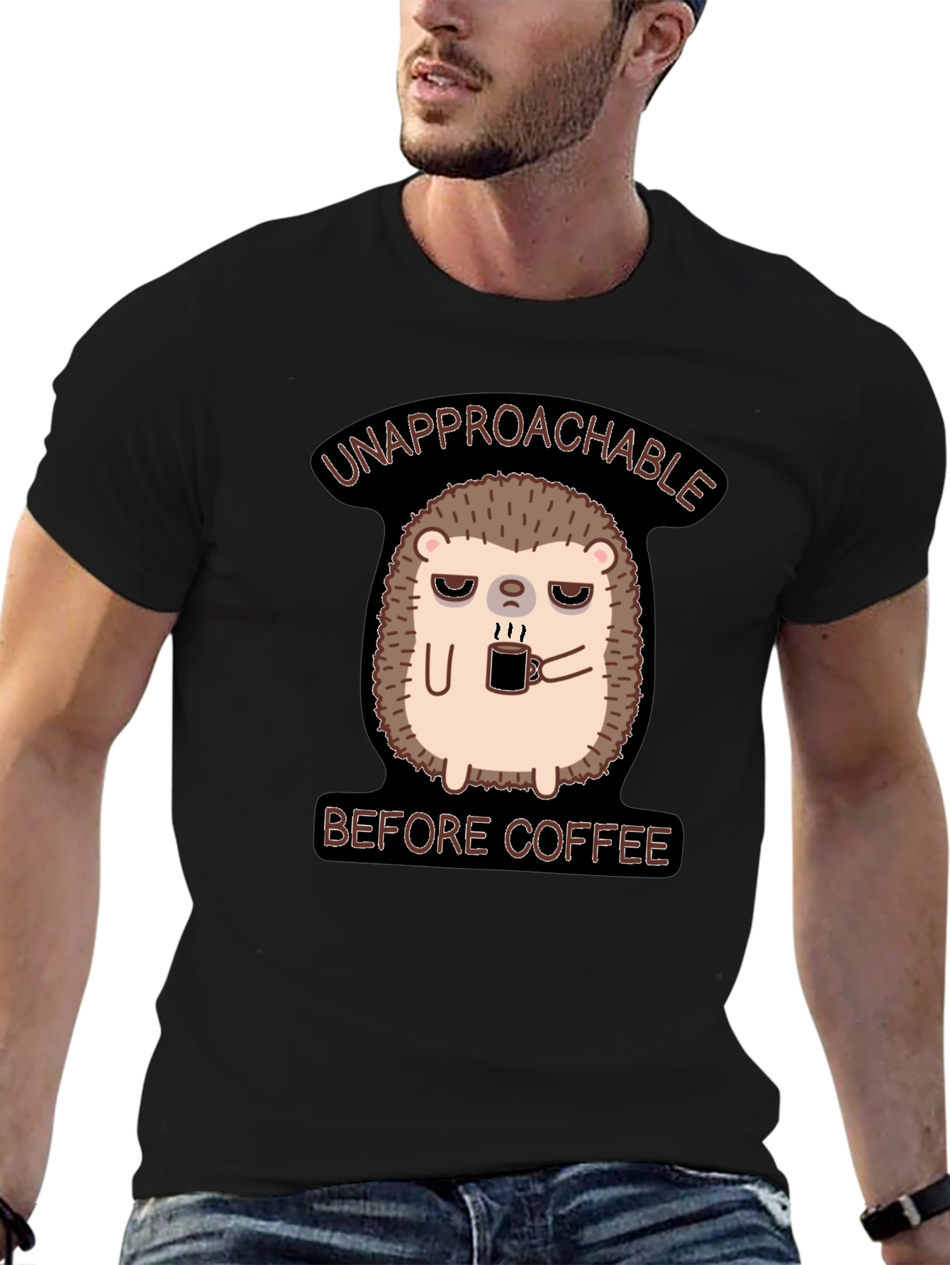 Unapproachable Before Coffee T-Shirt Hedgehog