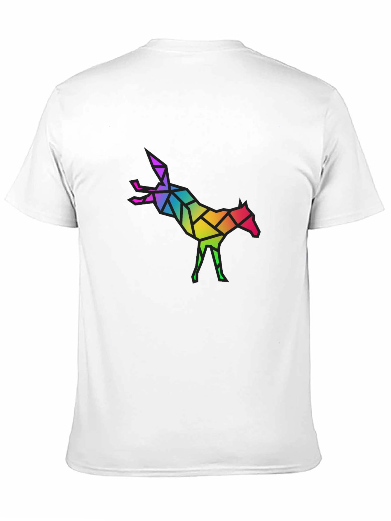 Geometric Rainbow Horse Graphic Tee