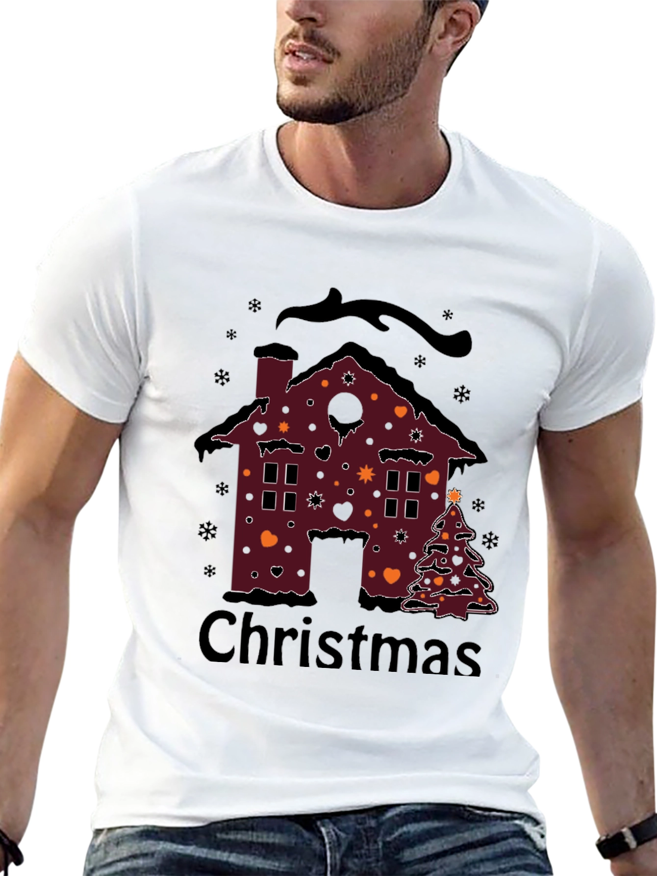 Christmas House Graphic T-Shirt