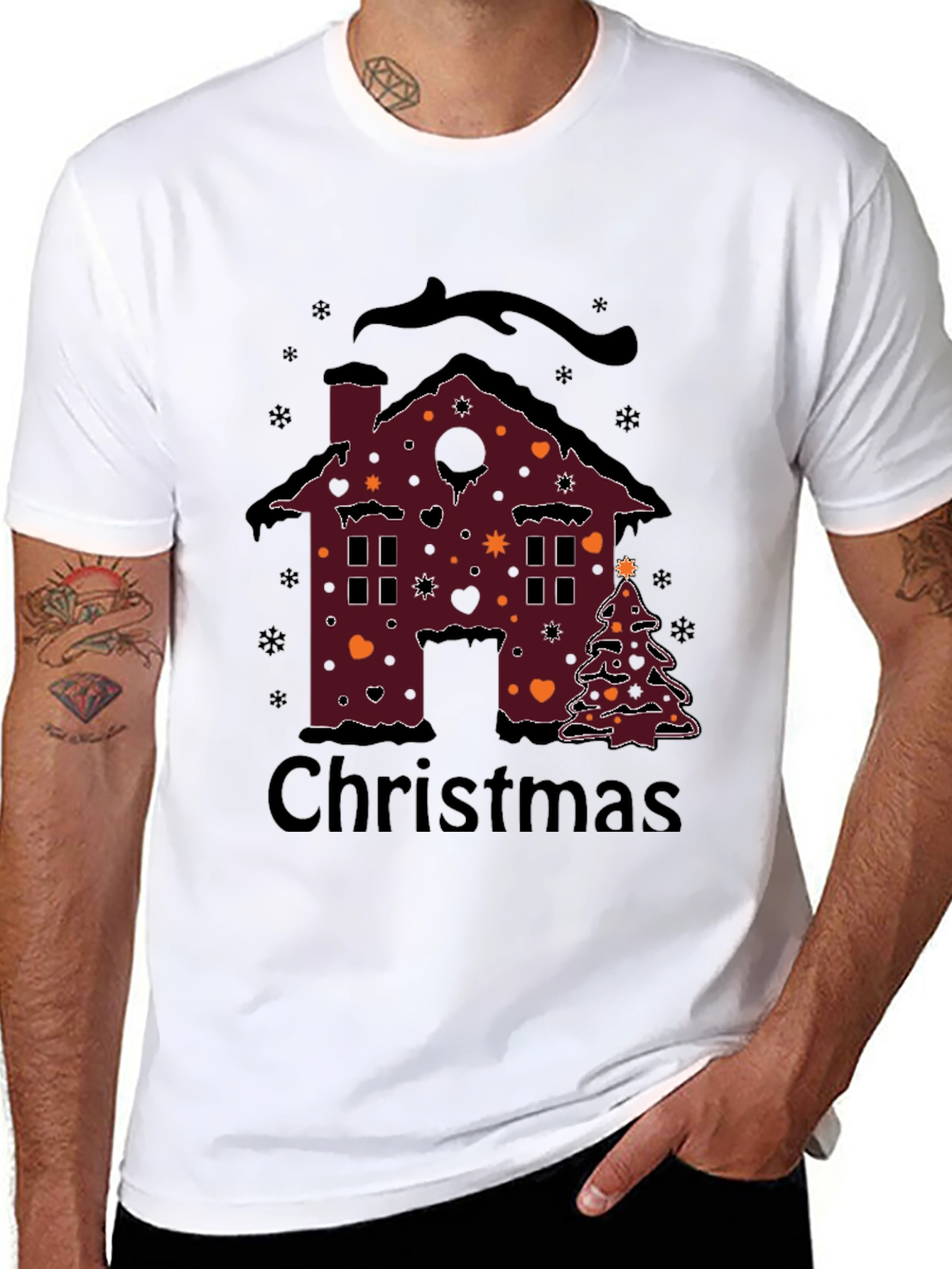 Christmas House Graphic T-Shirt
