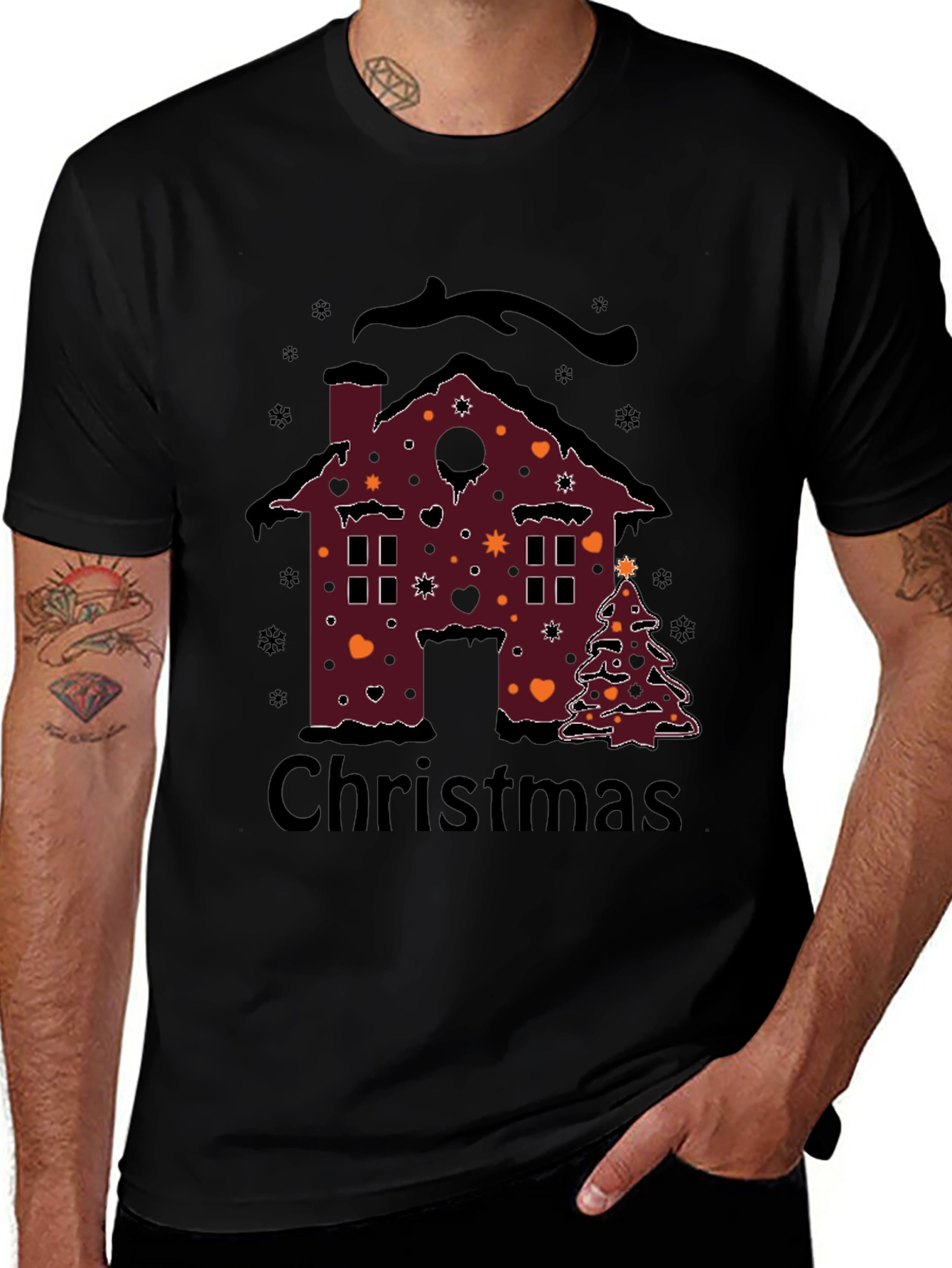 Christmas House Graphic T-Shirt