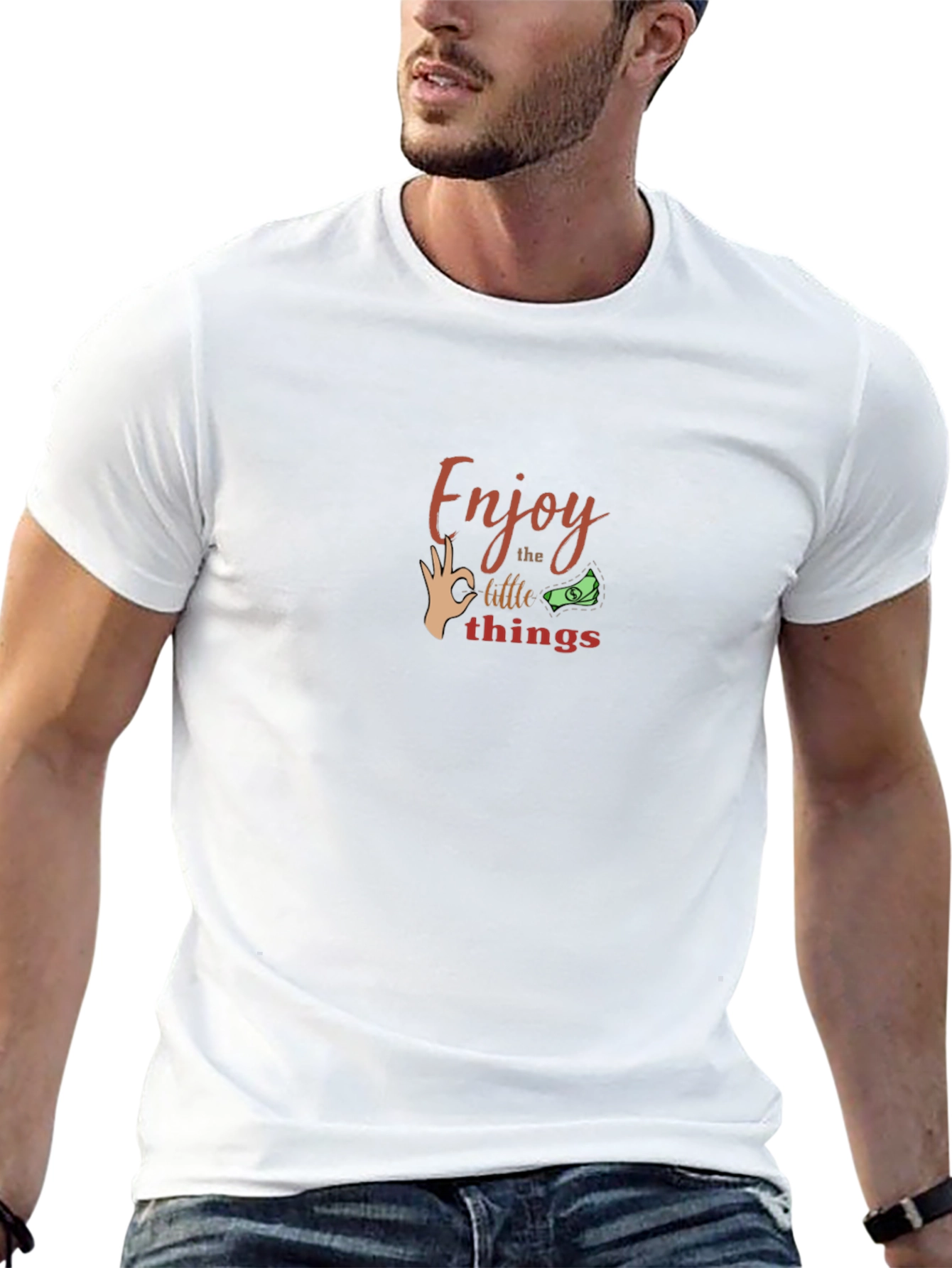 Enjoy Little Things Black Graphic Tee