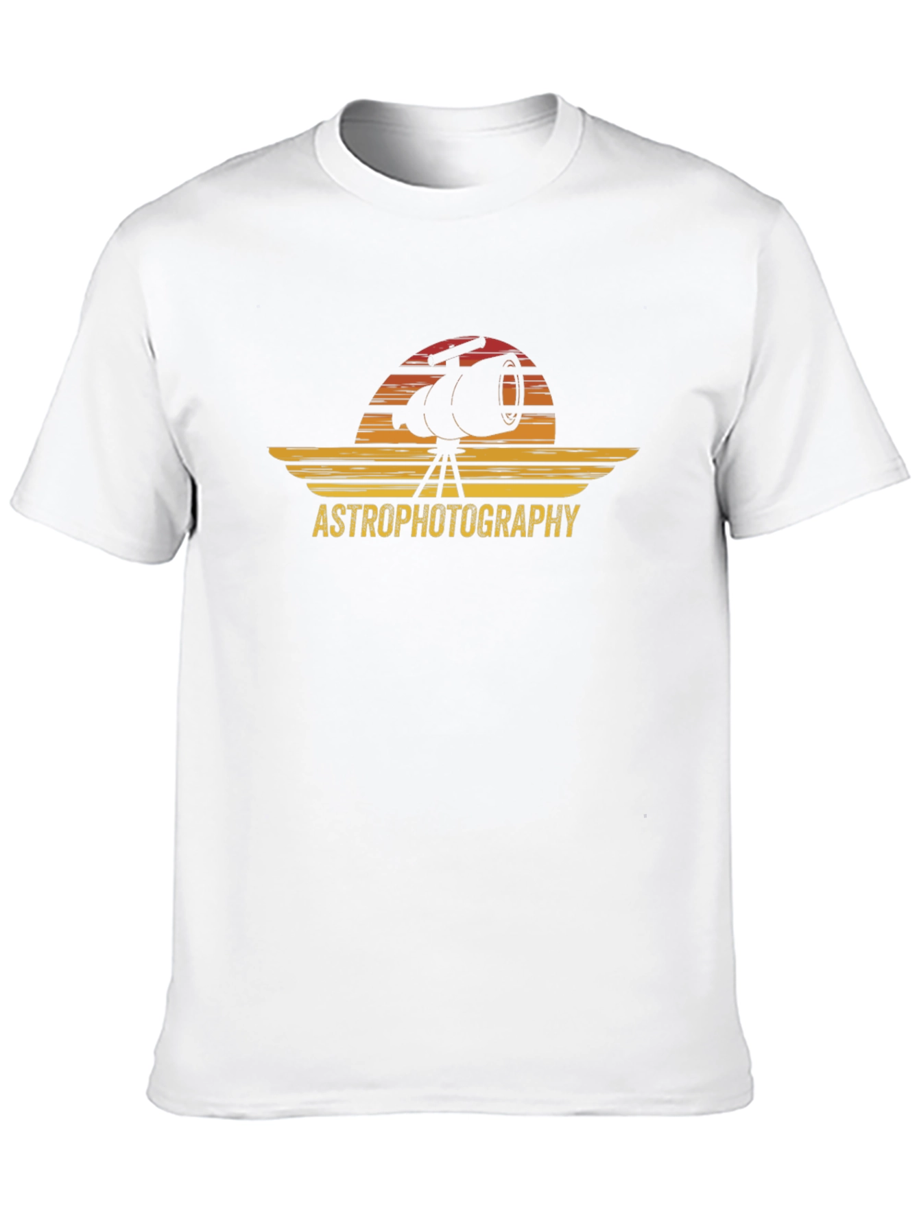 Astrophotography Telescope Graphic Tee - Black Cotton T-Shirt