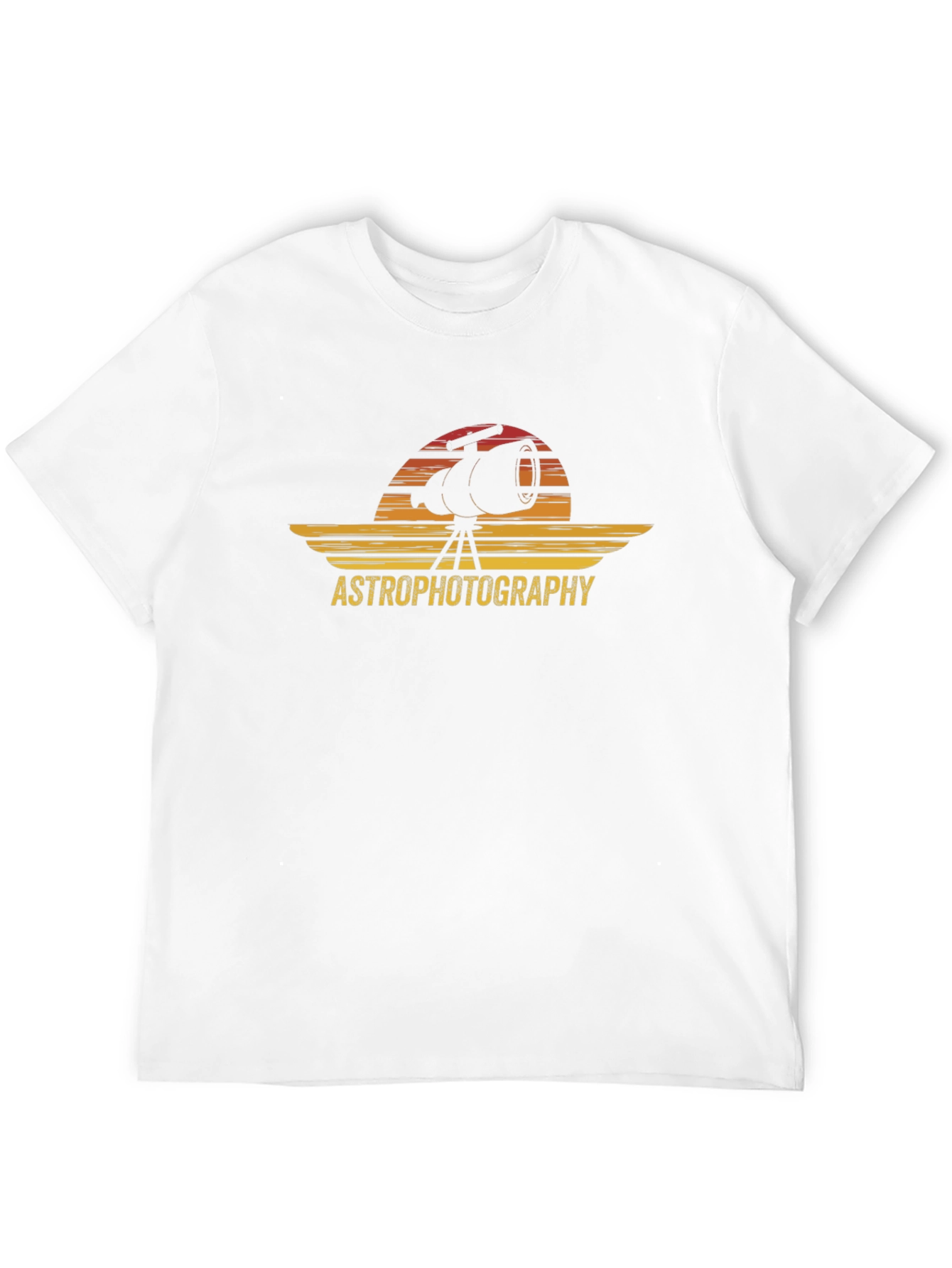 Astrophotography Telescope Graphic Tee - Black Cotton T-Shirt