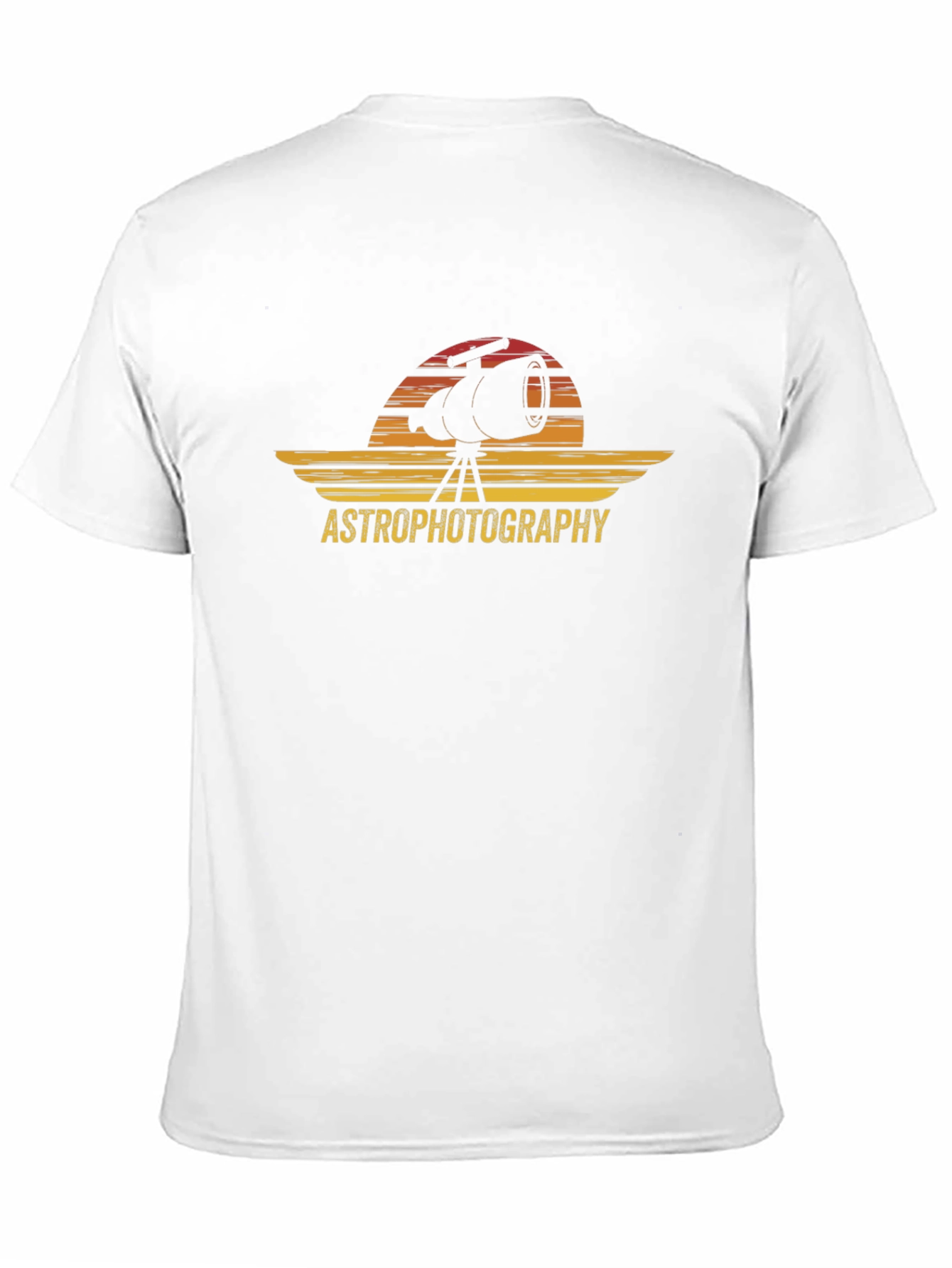 Astrophotography Telescope Graphic Tee - Black Cotton T-Shirt