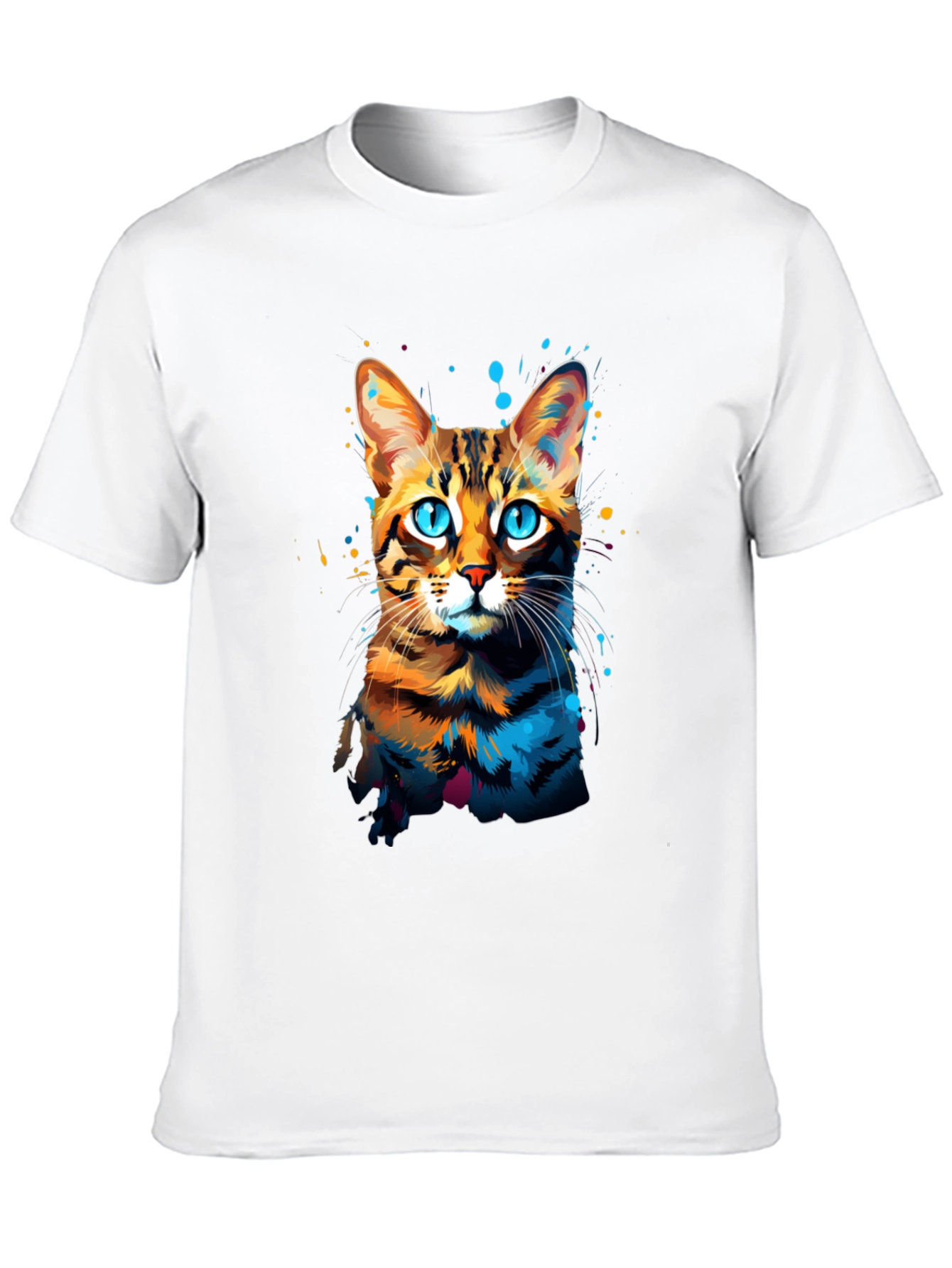 Watercolor Cat Graphic T-Shirt