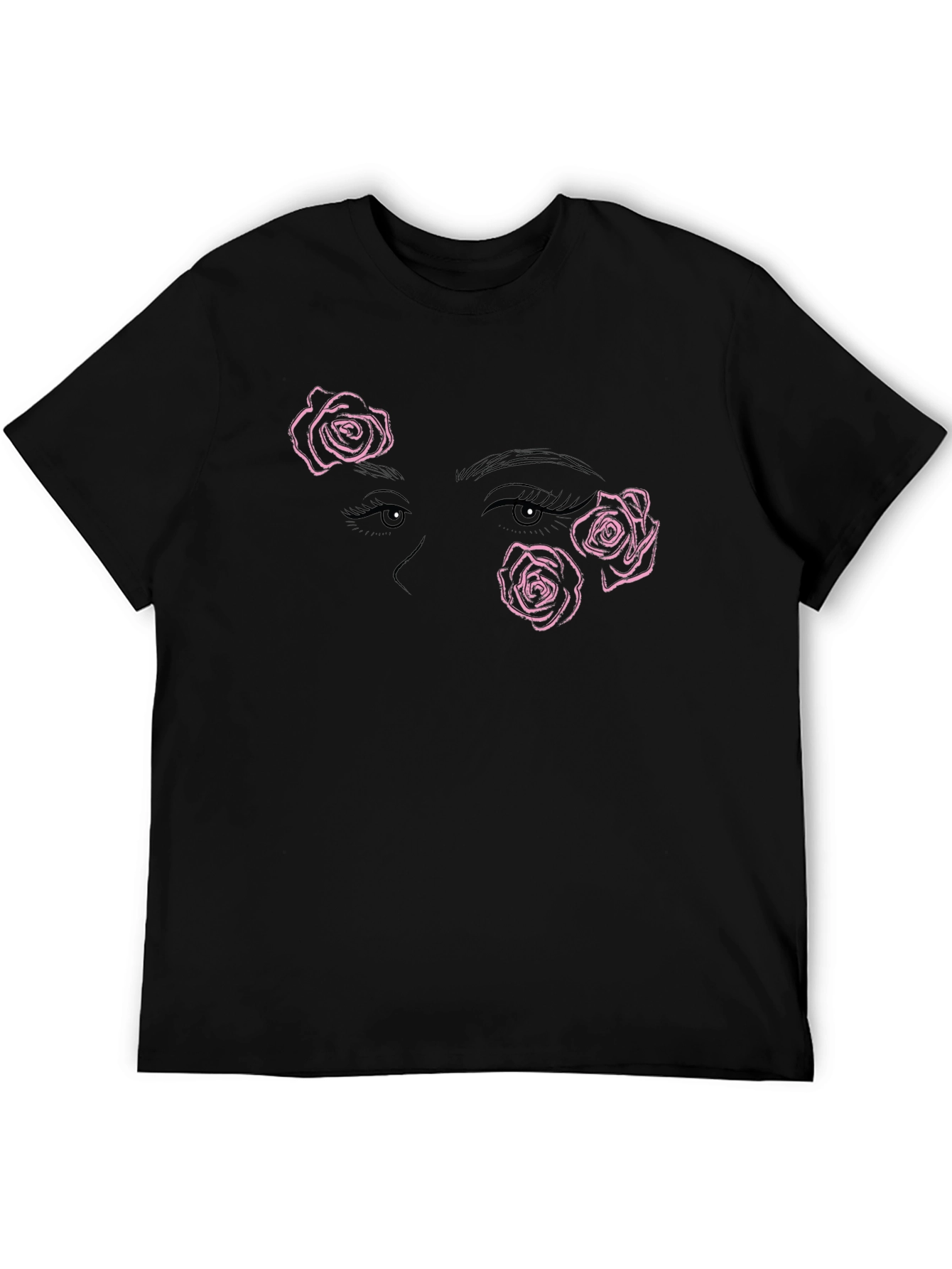 Rose Eye Graphic Tee - Trendy Casual Wear