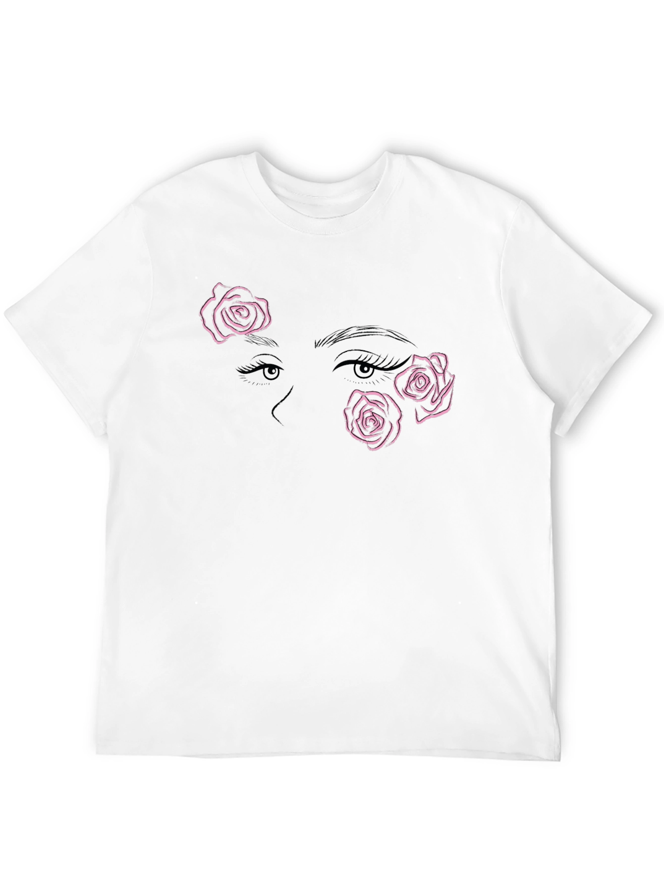 Rose Eye Graphic Tee - Trendy Casual Wear
