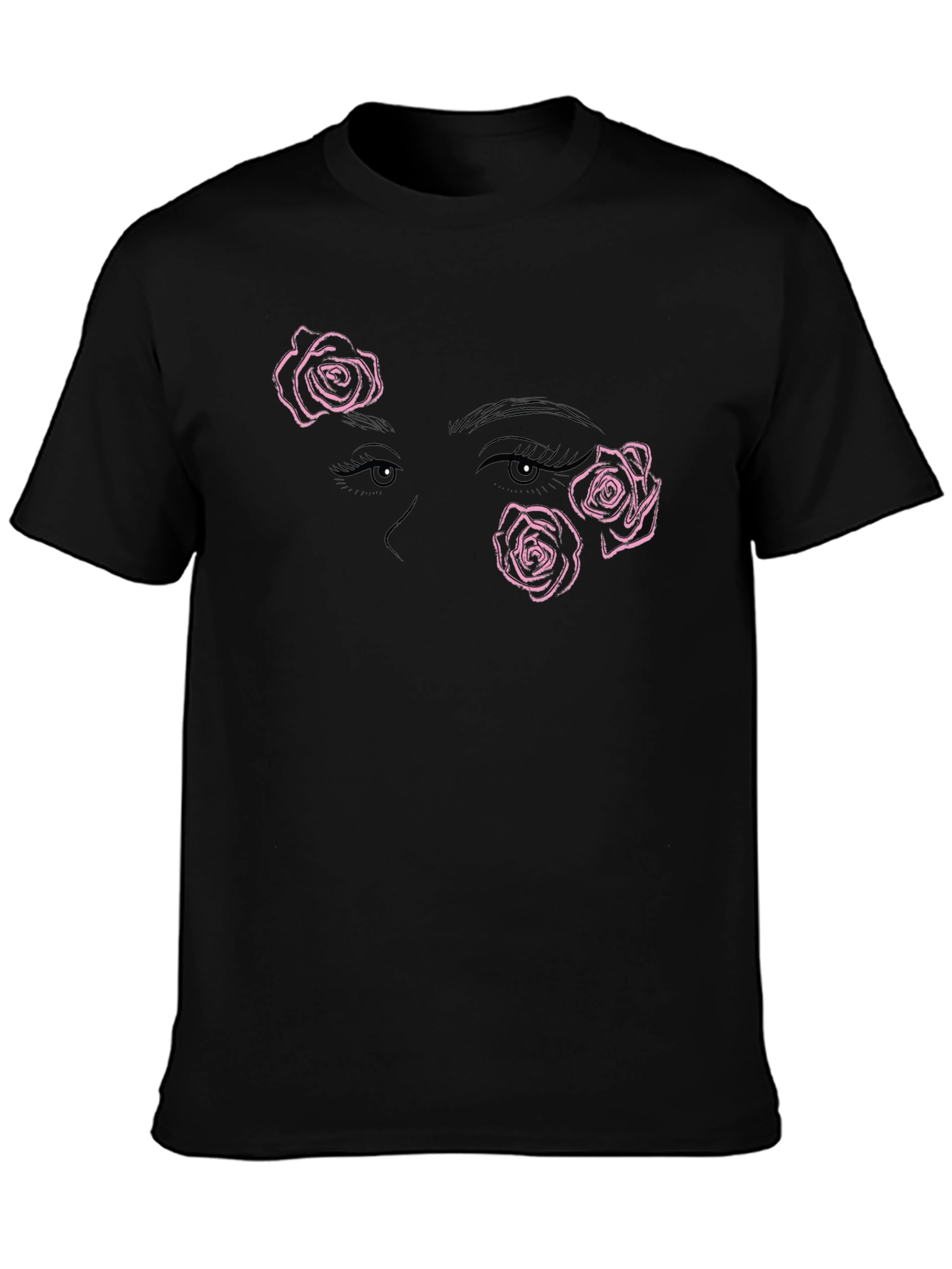 Rose Eye Graphic Tee - Trendy Casual Wear