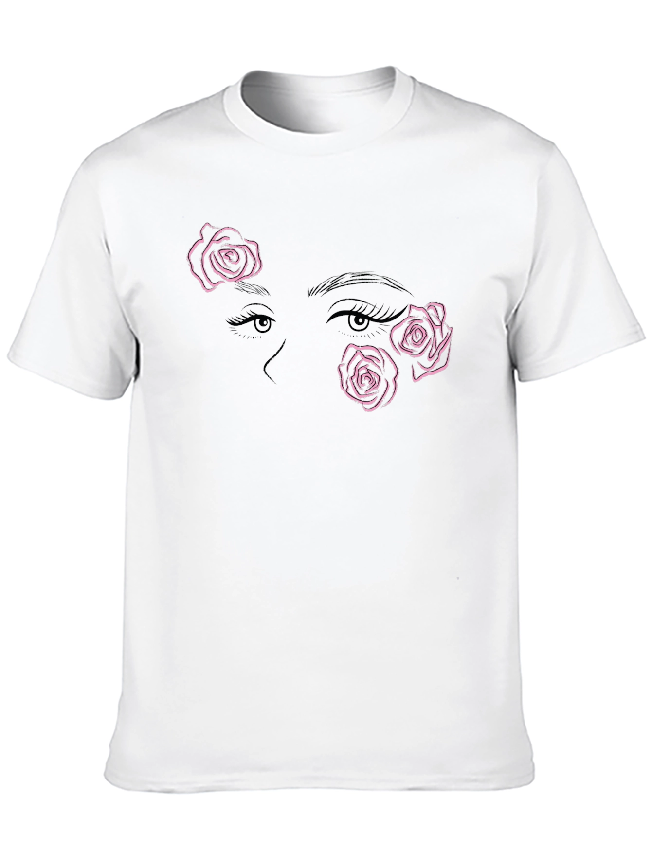 Rose Eye Graphic Tee - Trendy Casual Wear