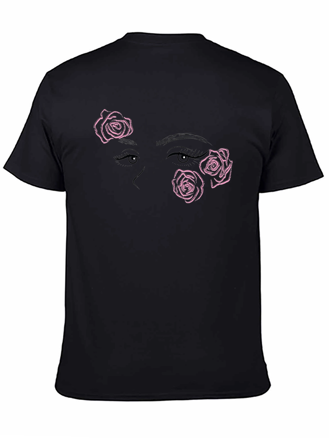 Rose Eye Graphic Tee - Trendy Casual Wear