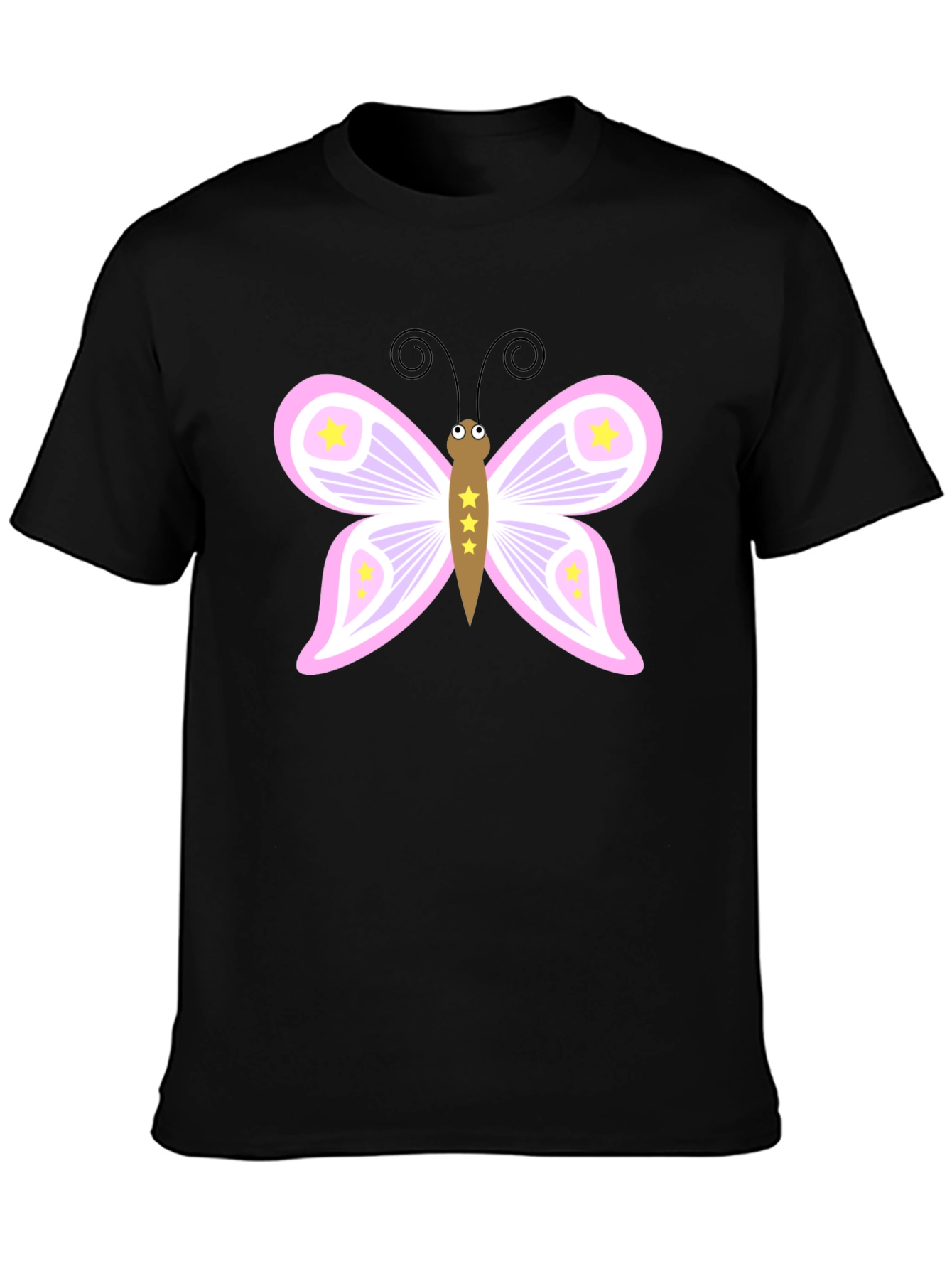 Butterfly Graphic Tee - Black Cotton Blend