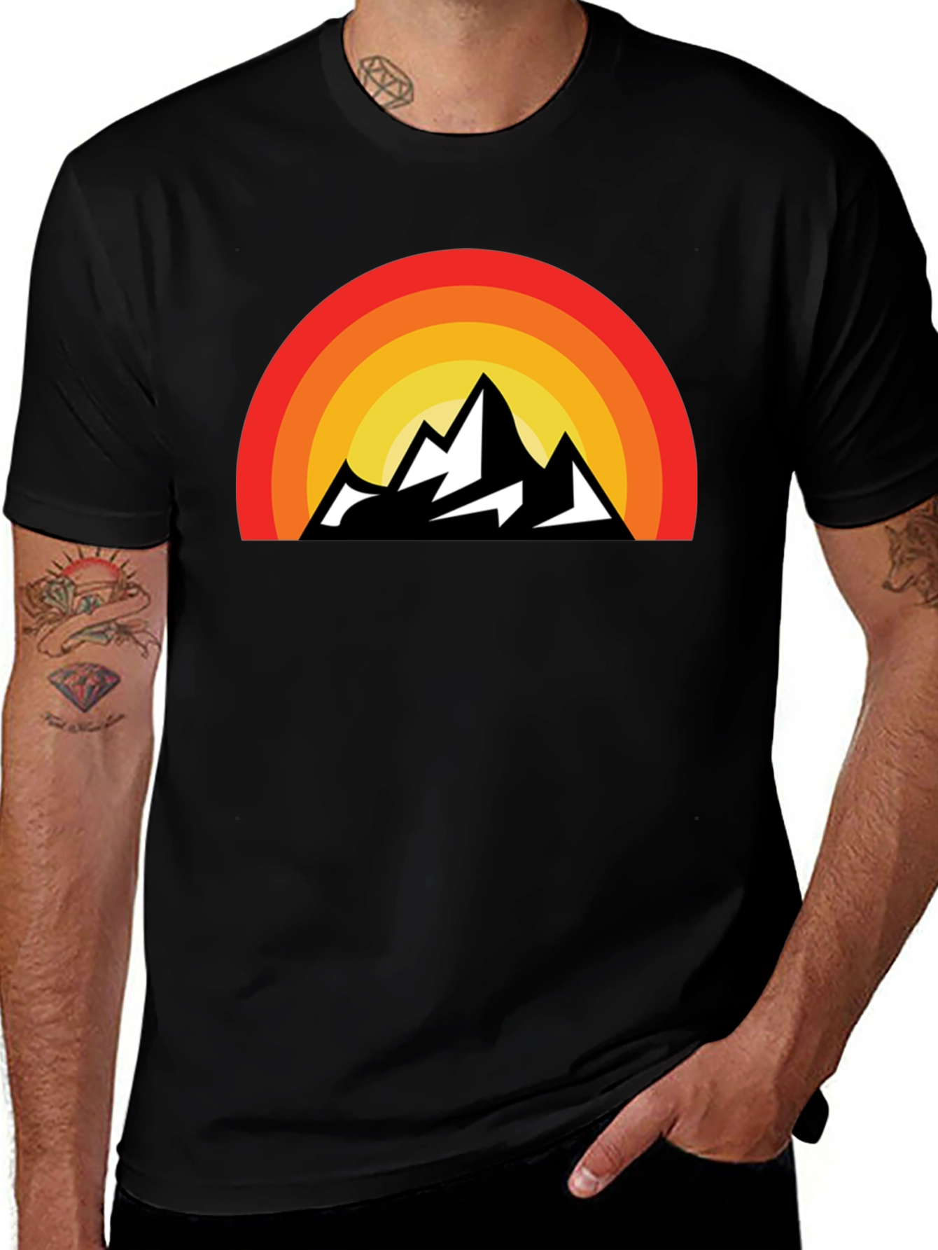 Retro Mountain Sunset Graphic Tee