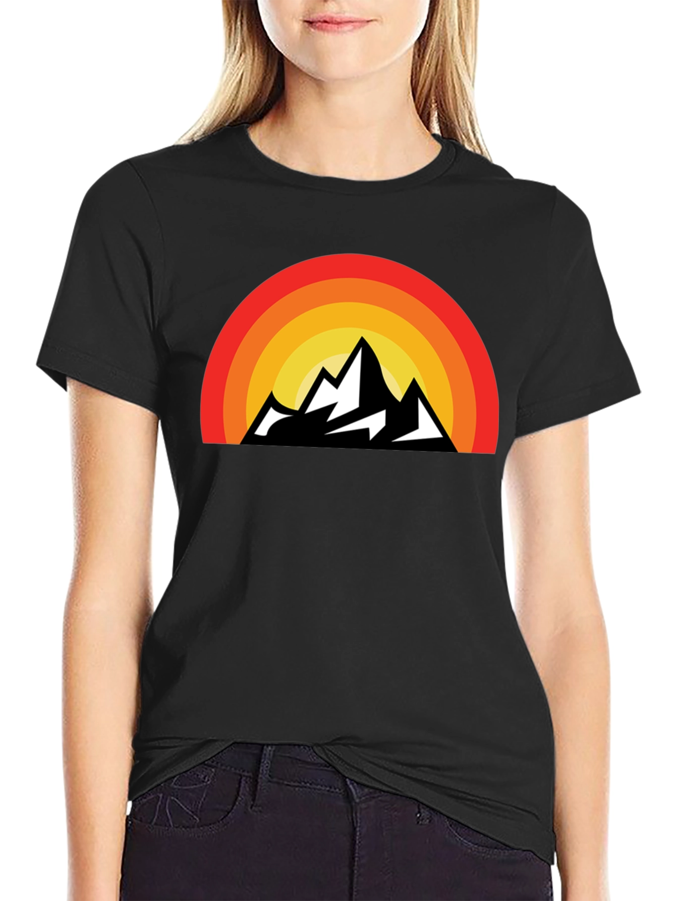 Retro Mountain Sunset Graphic Tee