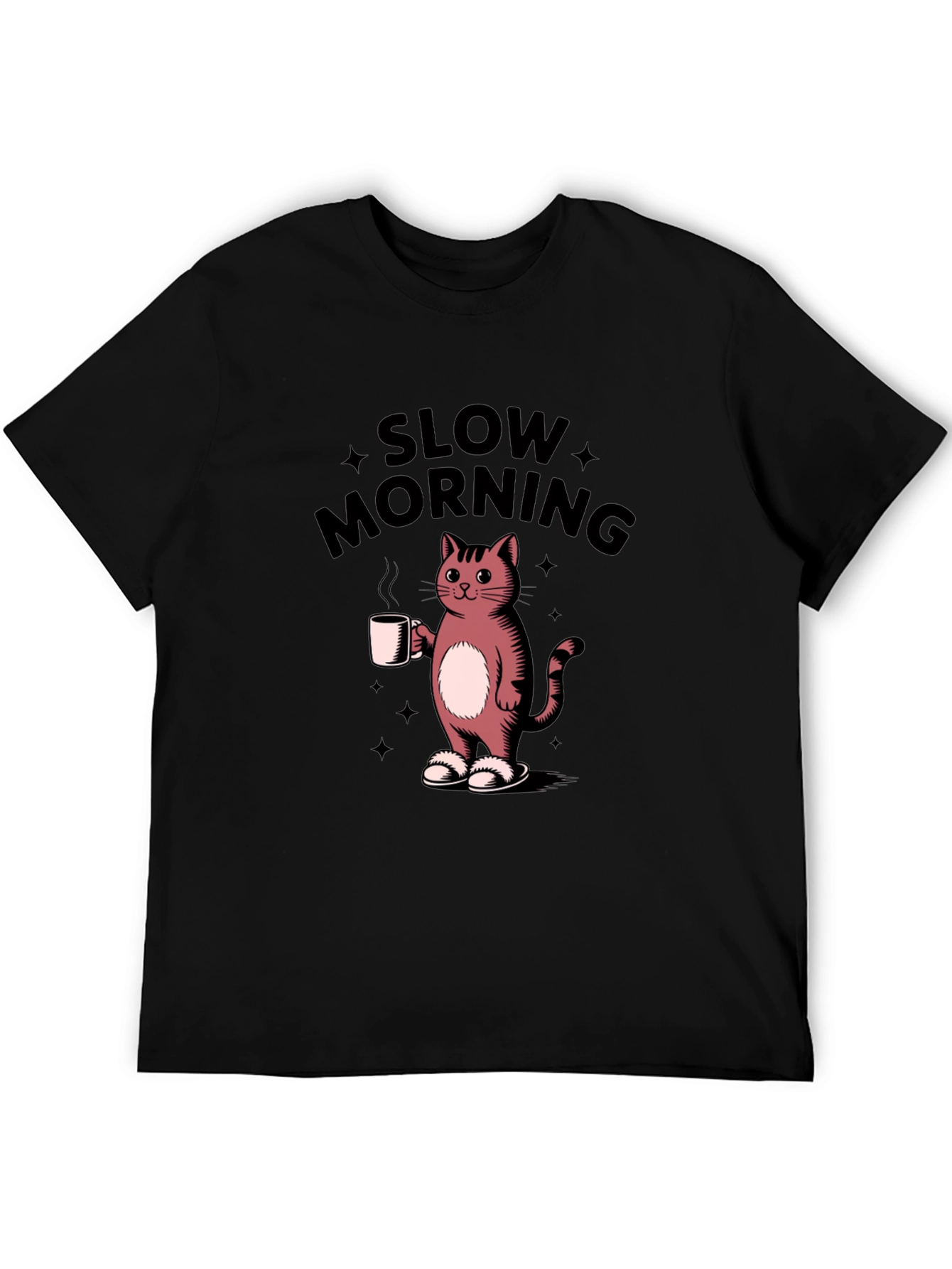 Slow Morning Cat T-Shirt - Casual Comfort