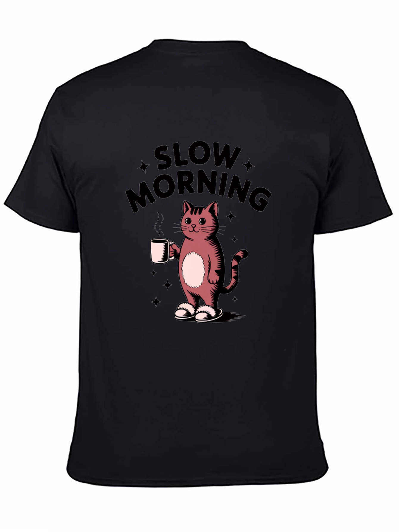 Slow Morning Cat T-Shirt - Casual Comfort