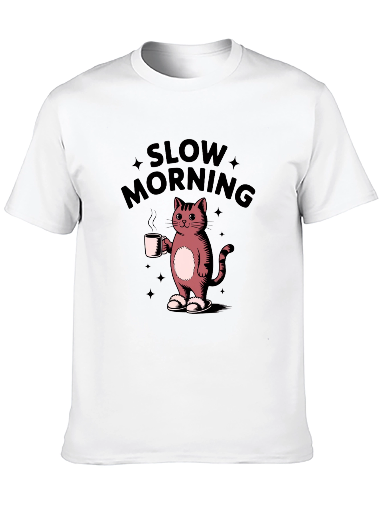 Slow Morning Cat T-Shirt - Casual Comfort
